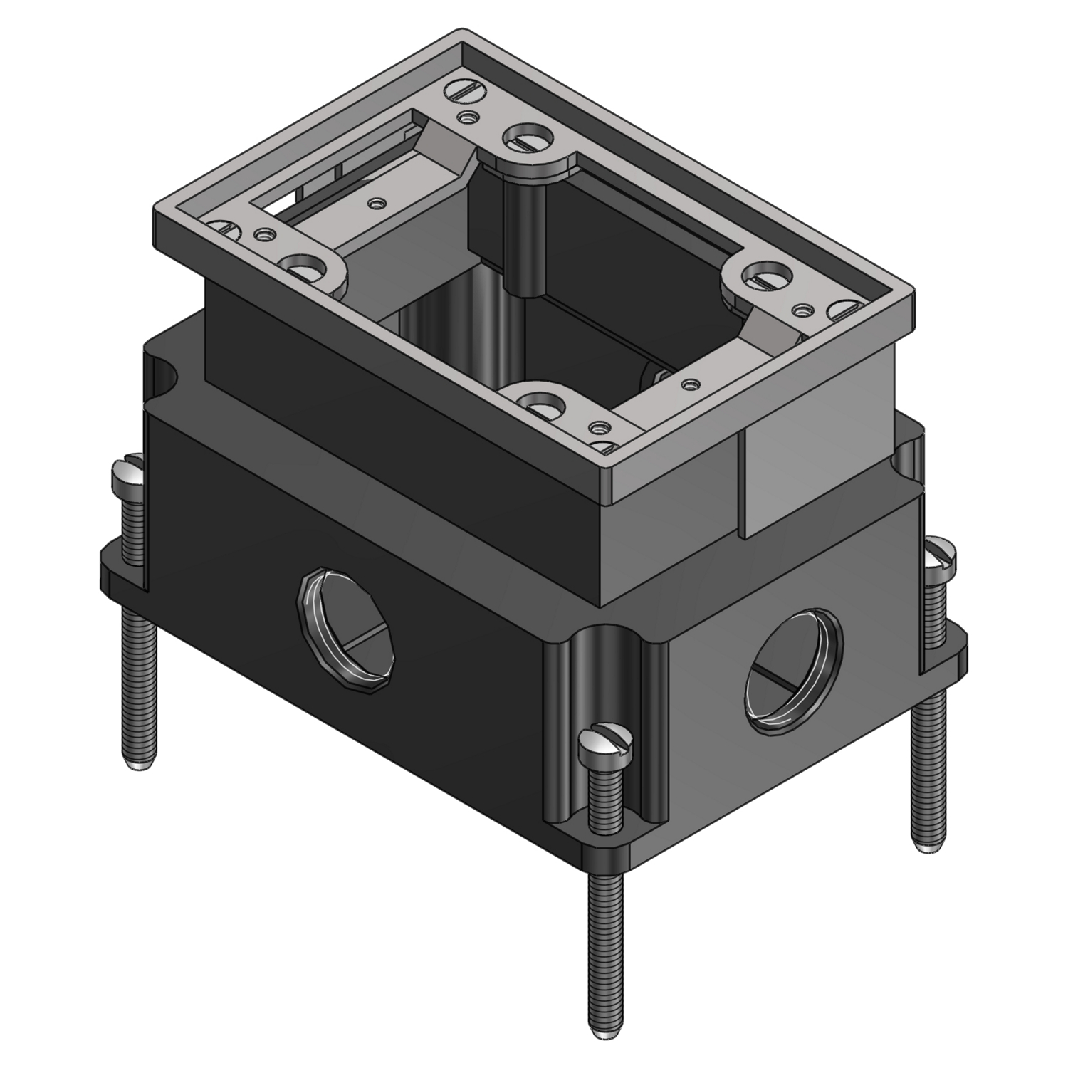 Product image for ABB 641 AL 1-G FLUSH FLR-BX HUB1IN