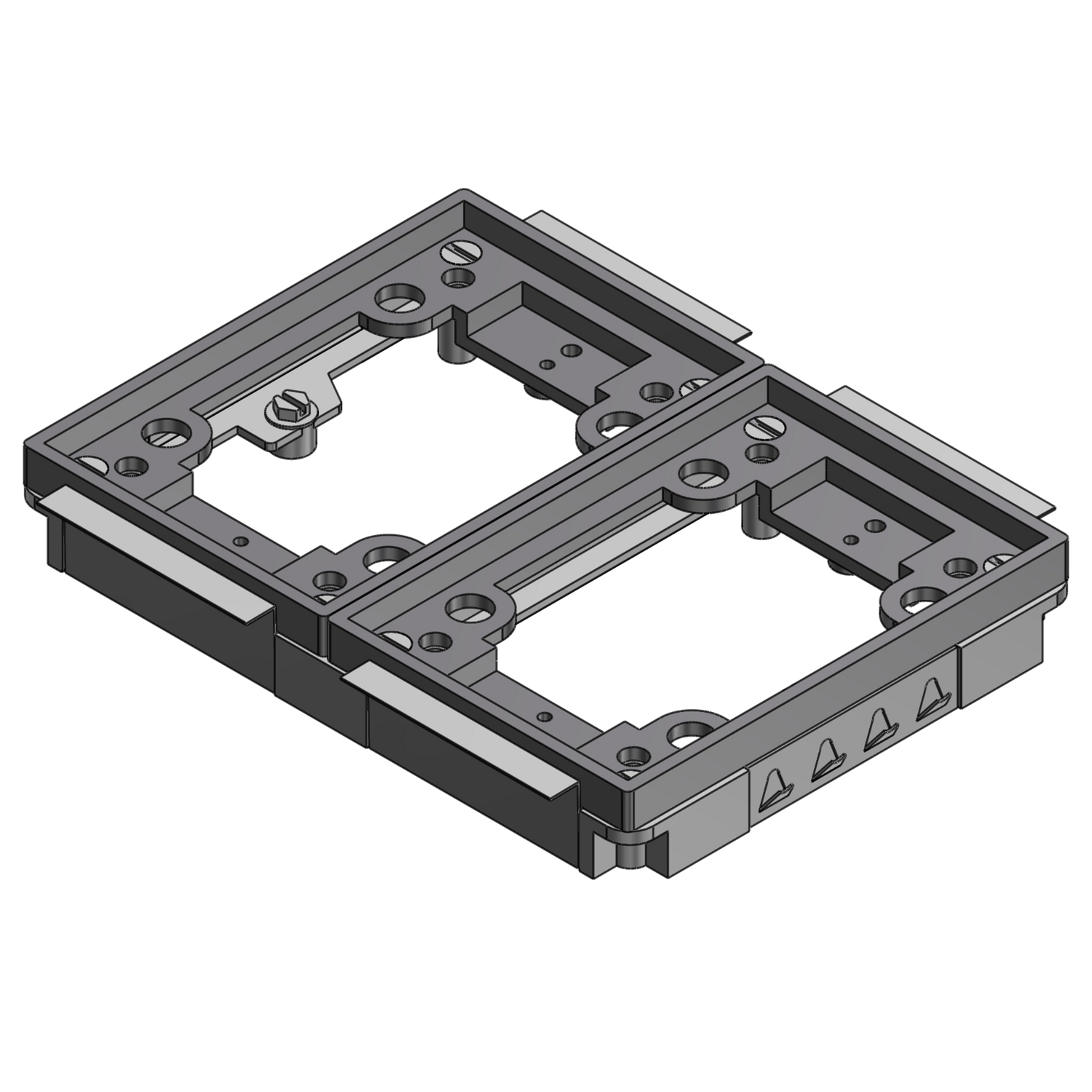 Product image for ABB 642 P TAC GRY TWO GANG PLASTIC
