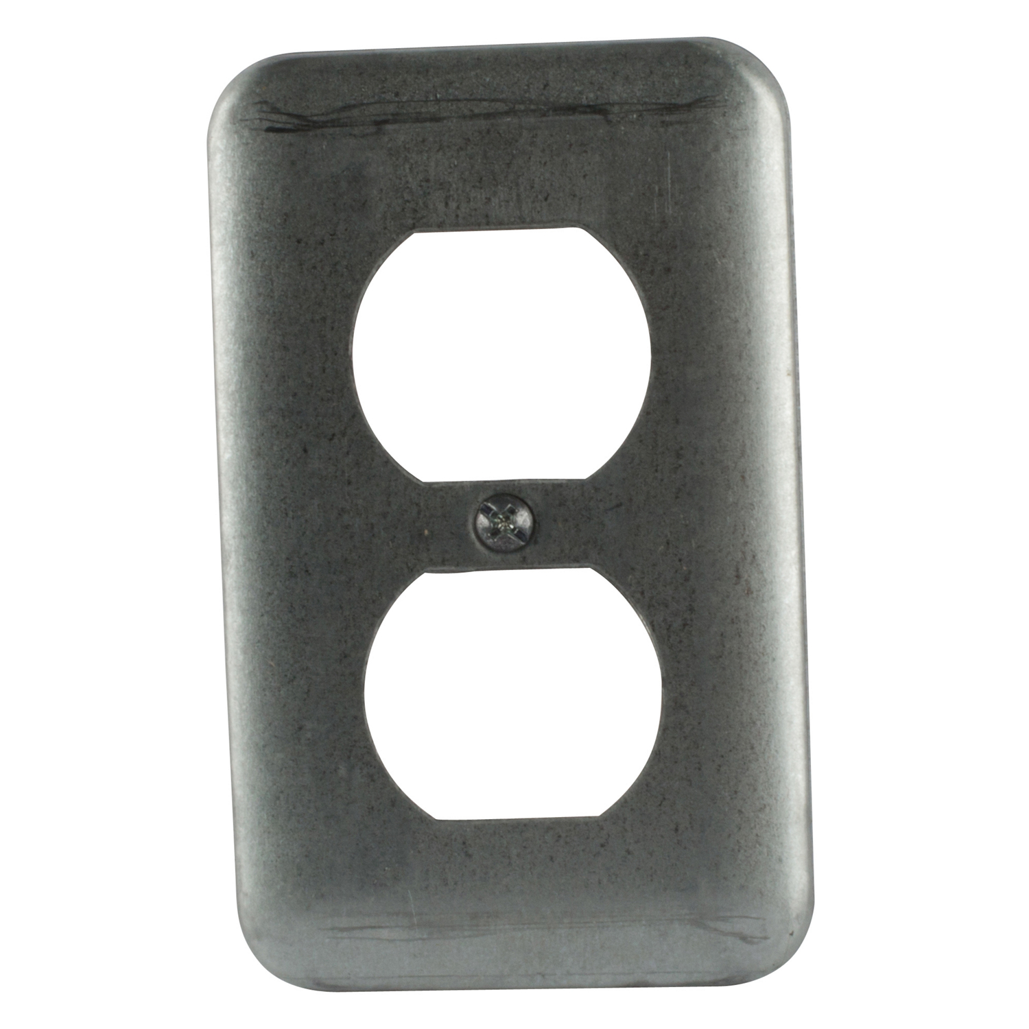 Product image for Steel City 68-C-7 4-1/8 x 2-1/2 Inch Steel Duplex Receptacle Raised Utility Box Cover