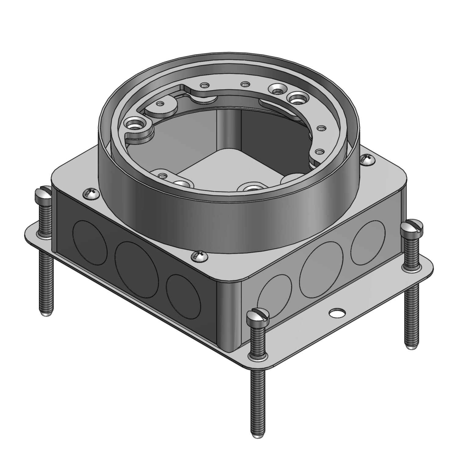 Product image for STEEL FLOOR BOX W/AL.T.RING