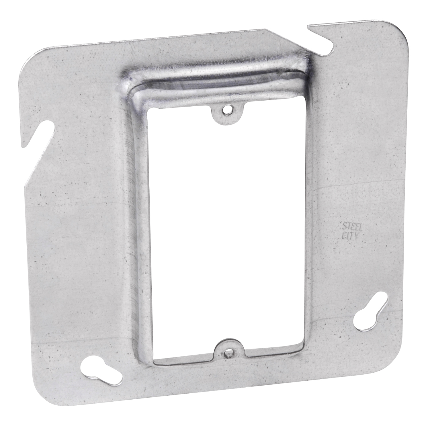 Product image for Steel-City 72C14 4-11/16" Steel Square Box Device Cover, 3/4" Raised, 5 cu.in.