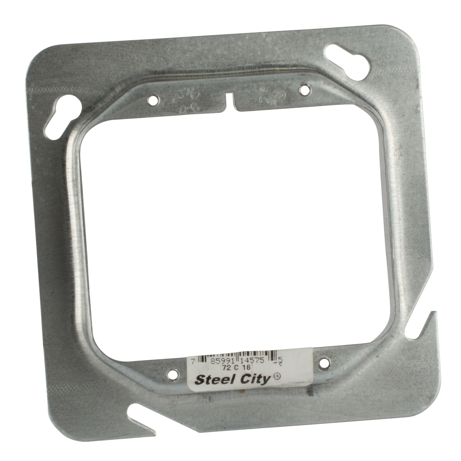 Product image for Steel-City 72C18 4-11/16" Steel Square Box Device Cover, 3/4" Raised, 9 cu.in.