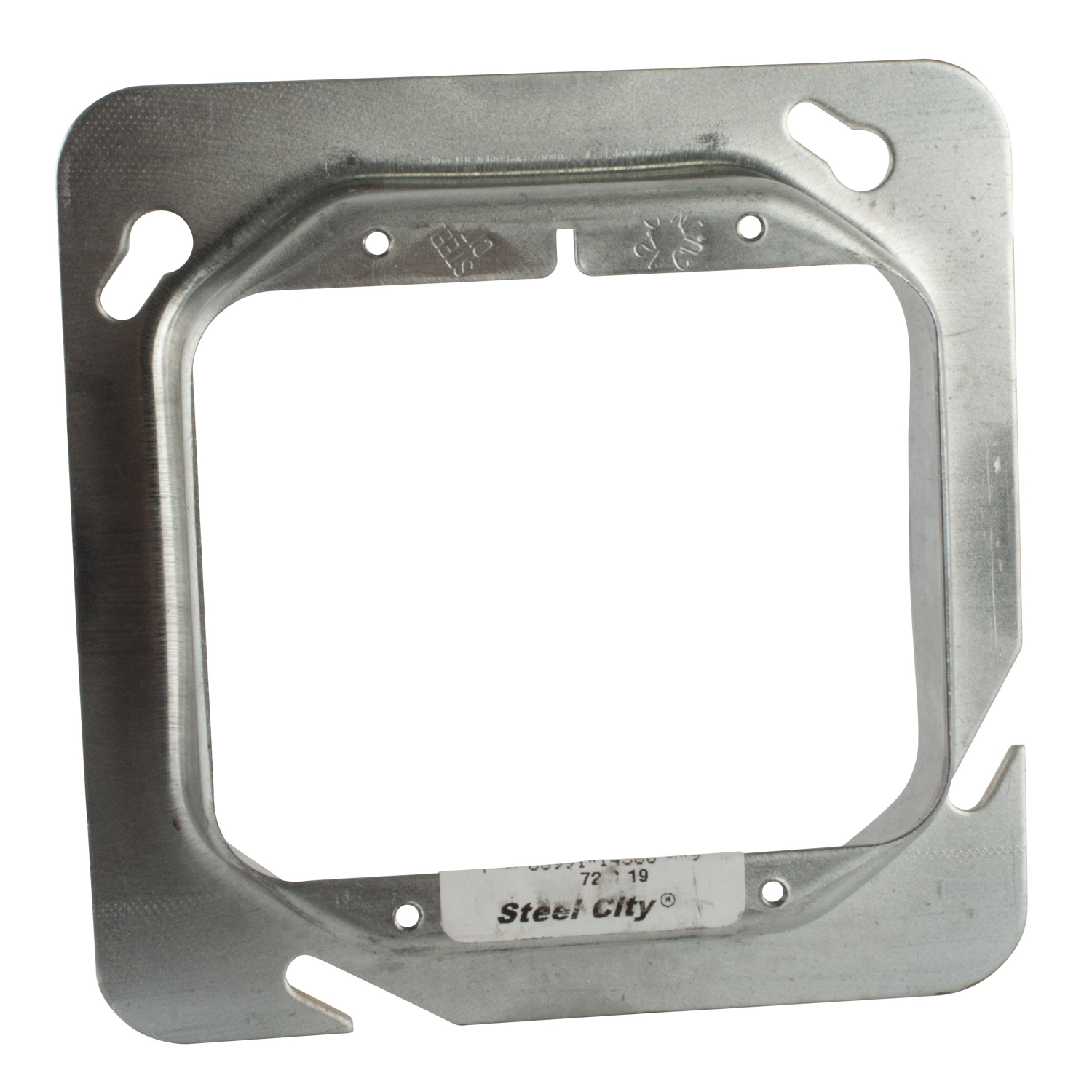 Product image for Steel City 72-C-19 4-11/16 Inch 2-Gang 1 Inch Raised Steel Cover