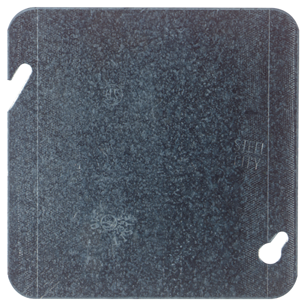 Product image for Steel-City 72C1 4-11/16" Steel Square Box Cover, Flat and Blank