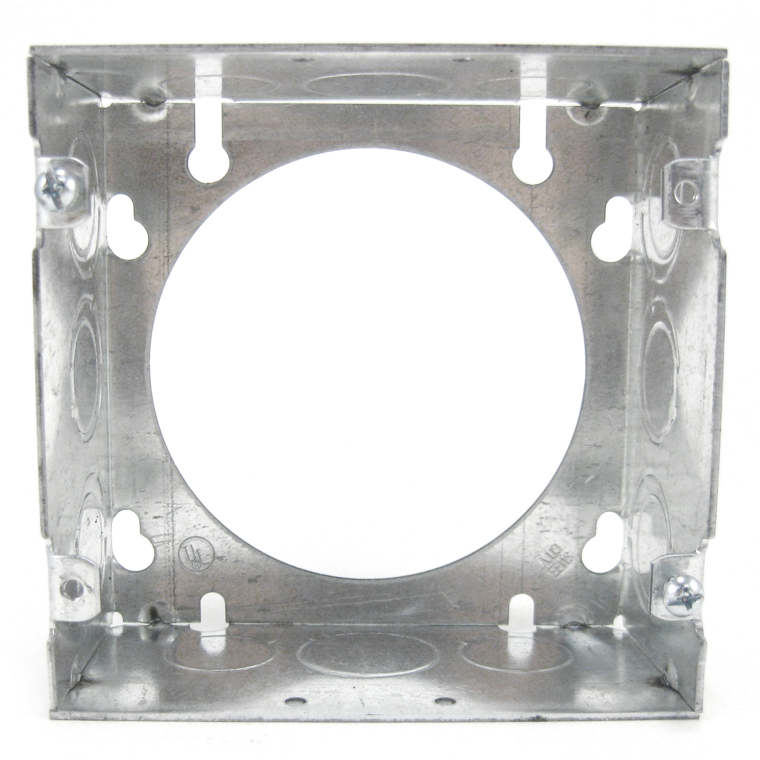 Product image for Steel City 73171-1/2-3/4 4-11/16" Steel Square Box Extension Ring, 2-1/8" Deep, 42 cu.in.