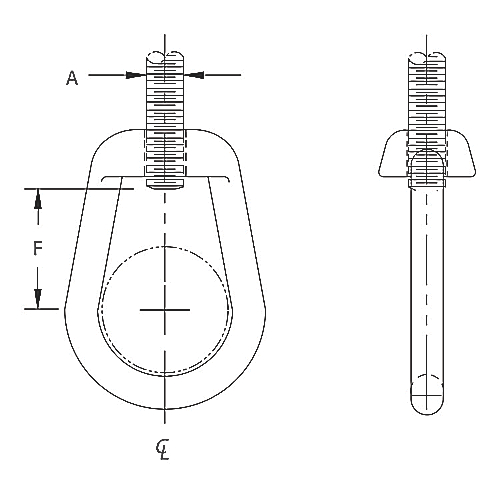 Product image for ABB E120A 3/8B WELDLESS EYENUT 3/8I