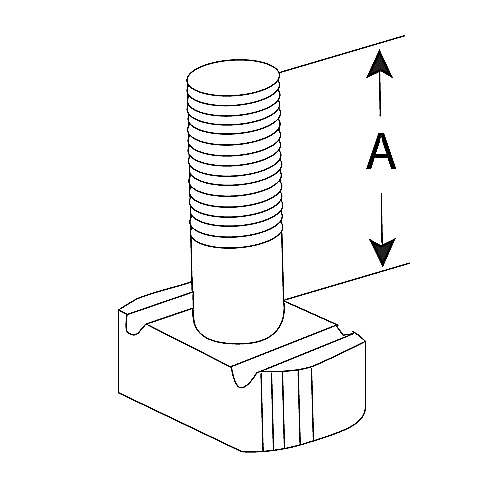Product image for ABB A177 1/4 1 SPRINGLESS STUD NUT