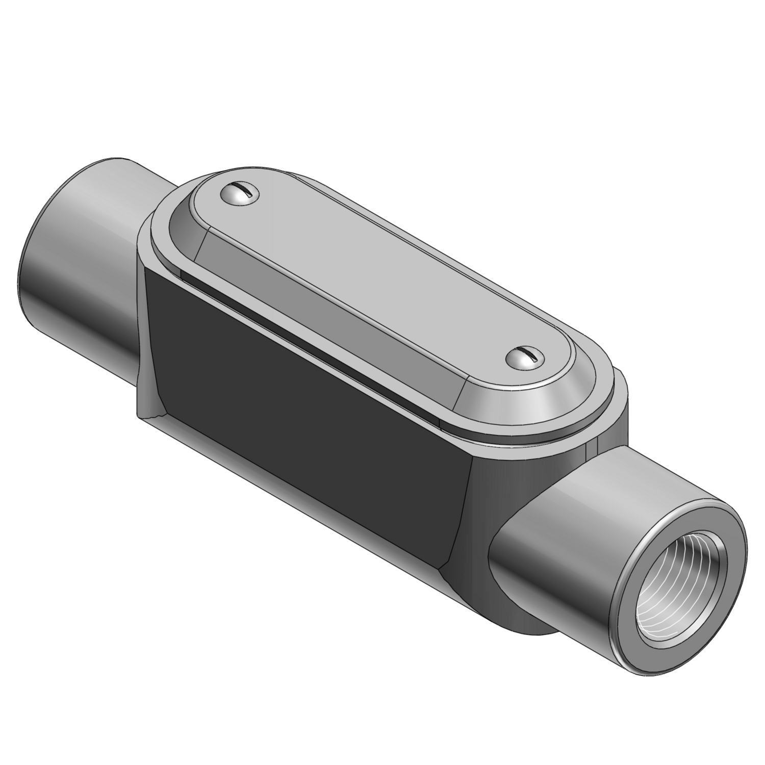 Product image for Thomas & Betts C67CG-TB 2 Inch Bluekote Form 7 Type C Conduit Body with Cover and Gasket