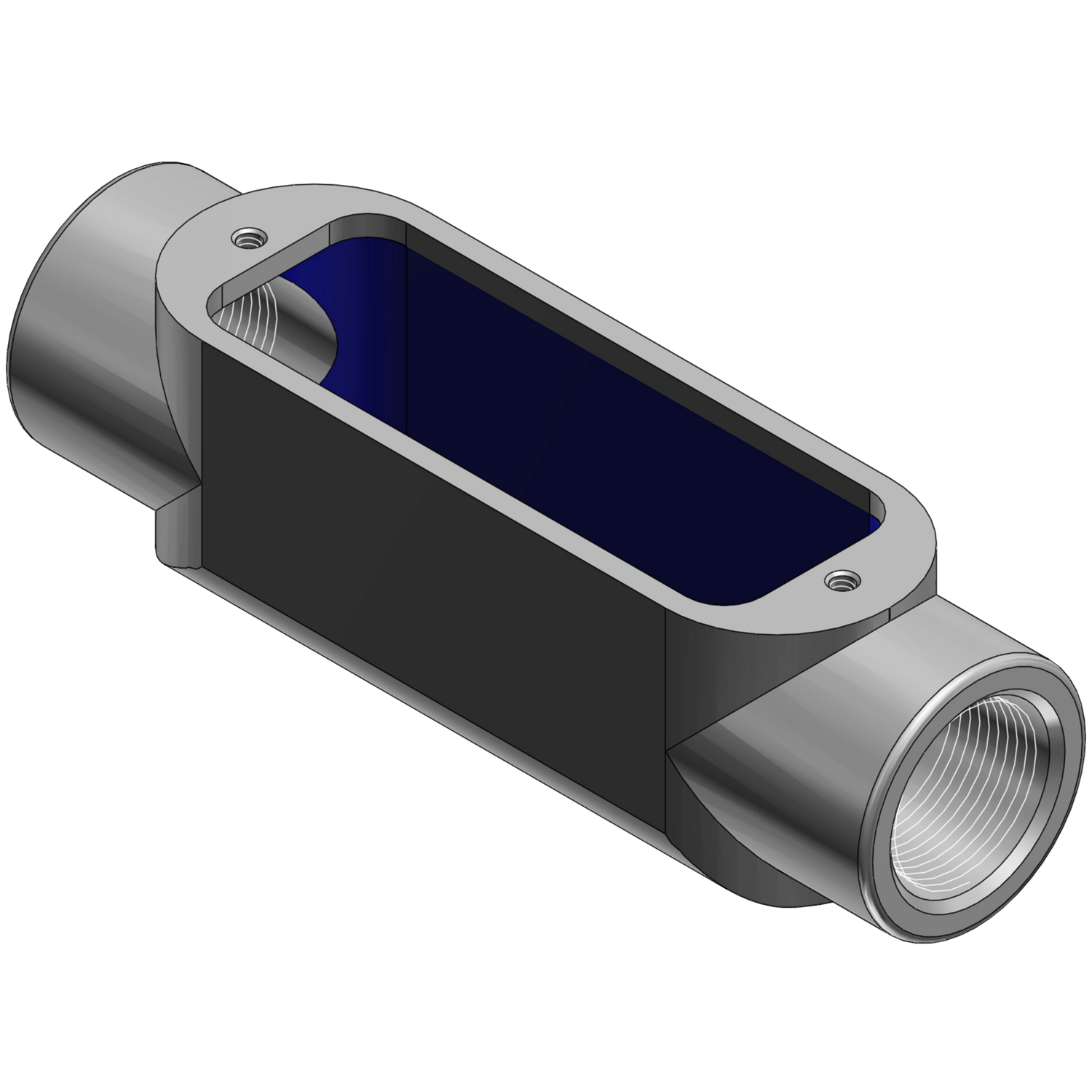 Product image for Thomas & Betts C68 2" C-Shape Conduit Body w/ BlueKote® Internal Coating, Form-8