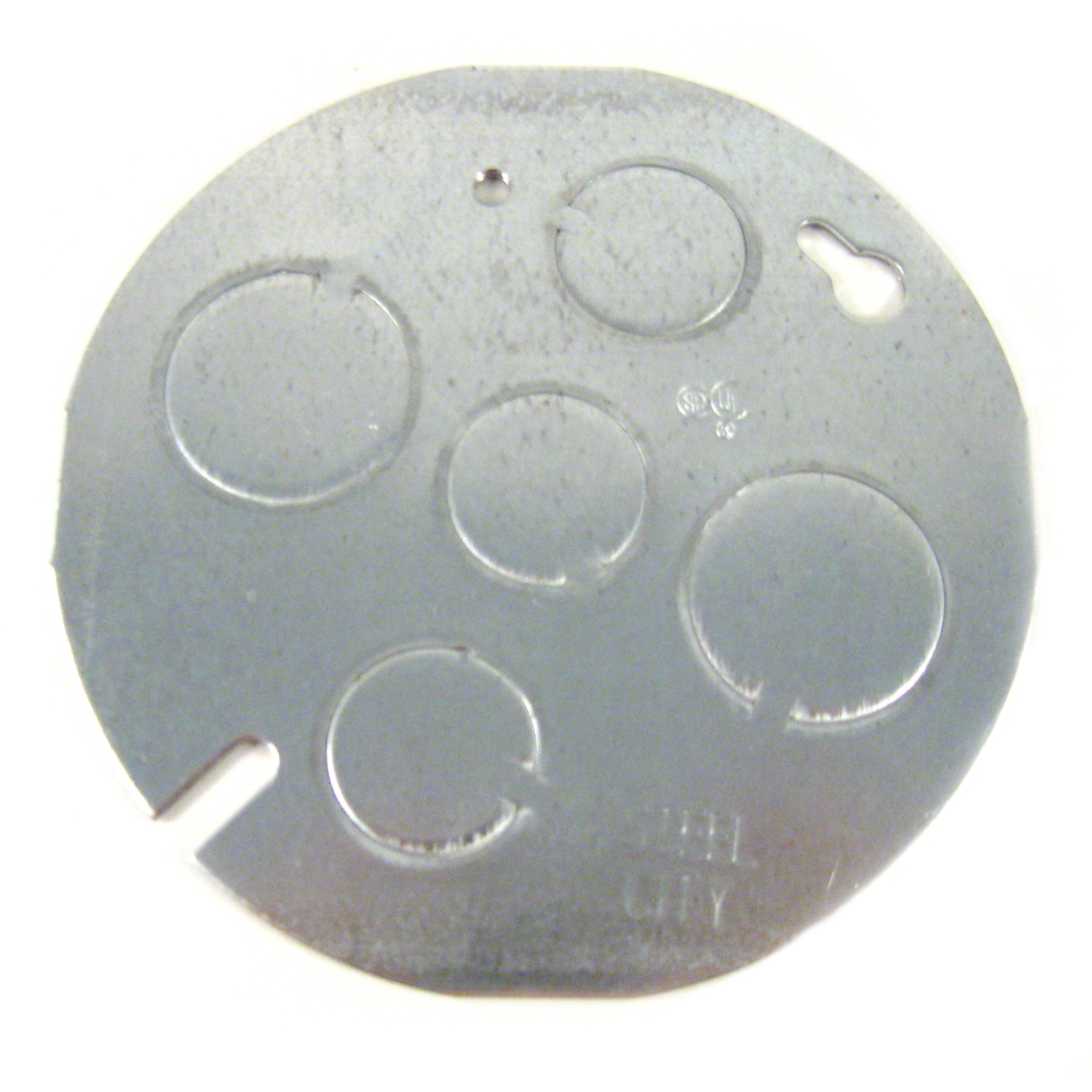 Product image for Steel City CBP Concrete Box Cover Plate, (3) 1/2" & (2) 3/4" Knockouts