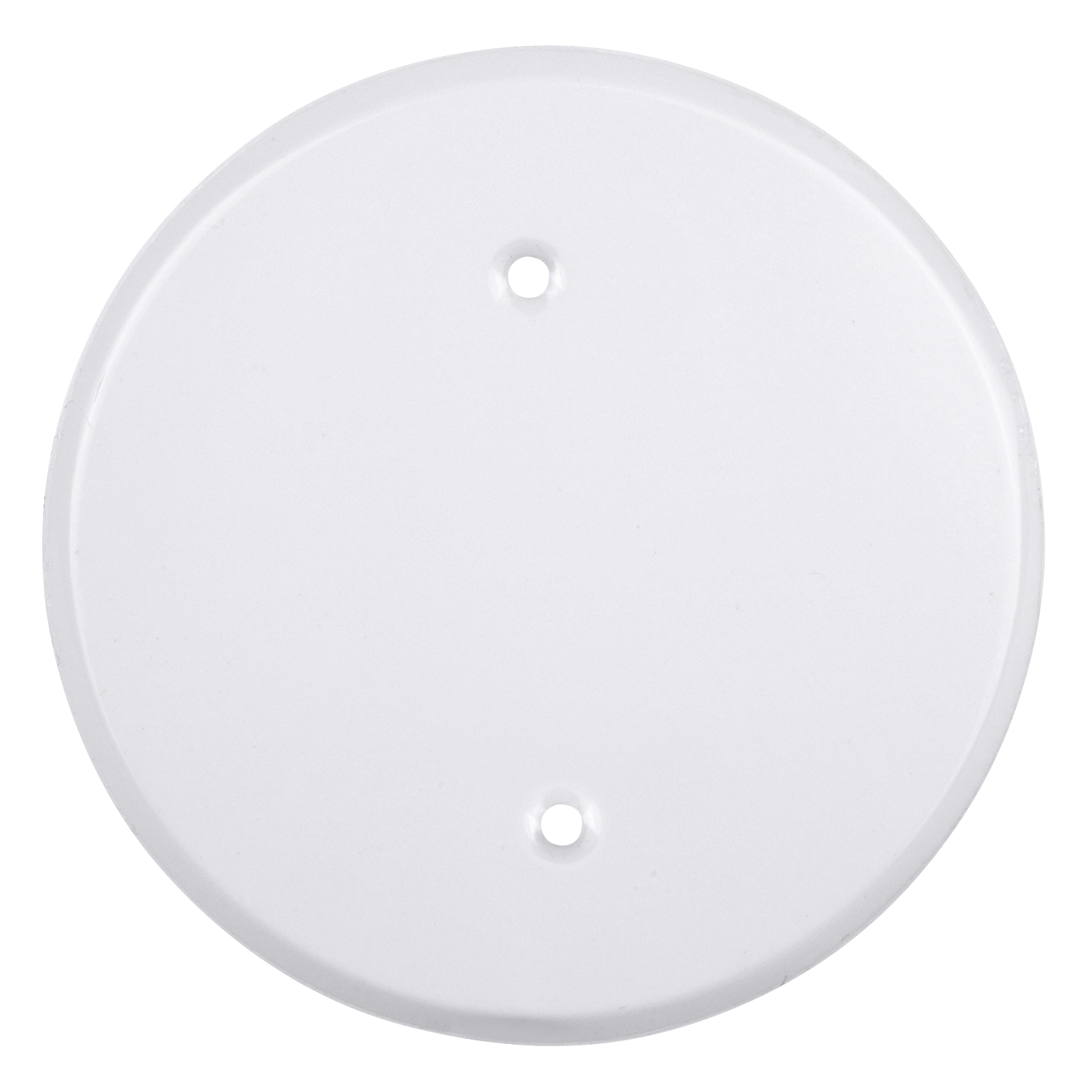 Product image for Red-Dot CCRSB 5" Round Blank Cover, Gasket & Screws, 2-3/4" on Center Mounting Holes (Not Raintight) - White