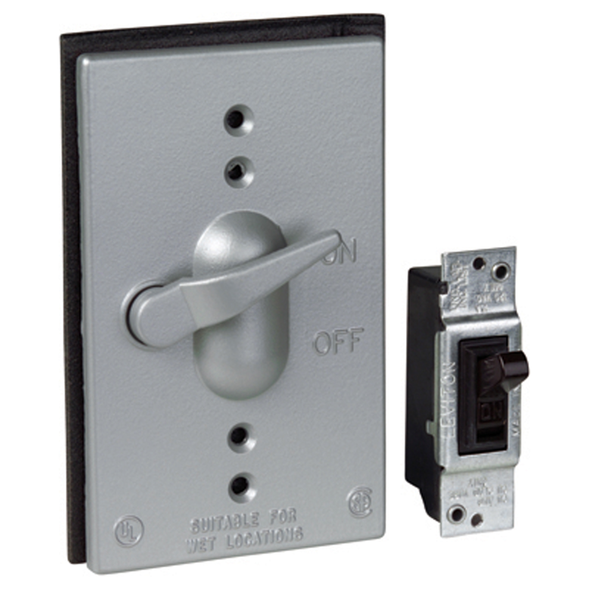 Product image for Red Dot CCT-1-20 Dry-Tite Toggle Switch Cover with Single 20 Amp Switch