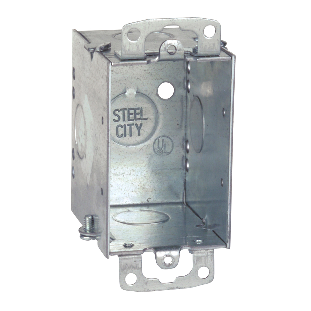 Product image for Steel City CW1/2-25 2 x 3 x 2-3/4 Inch 14 In. Galvanized Steel Gangable Metallic Switch Box