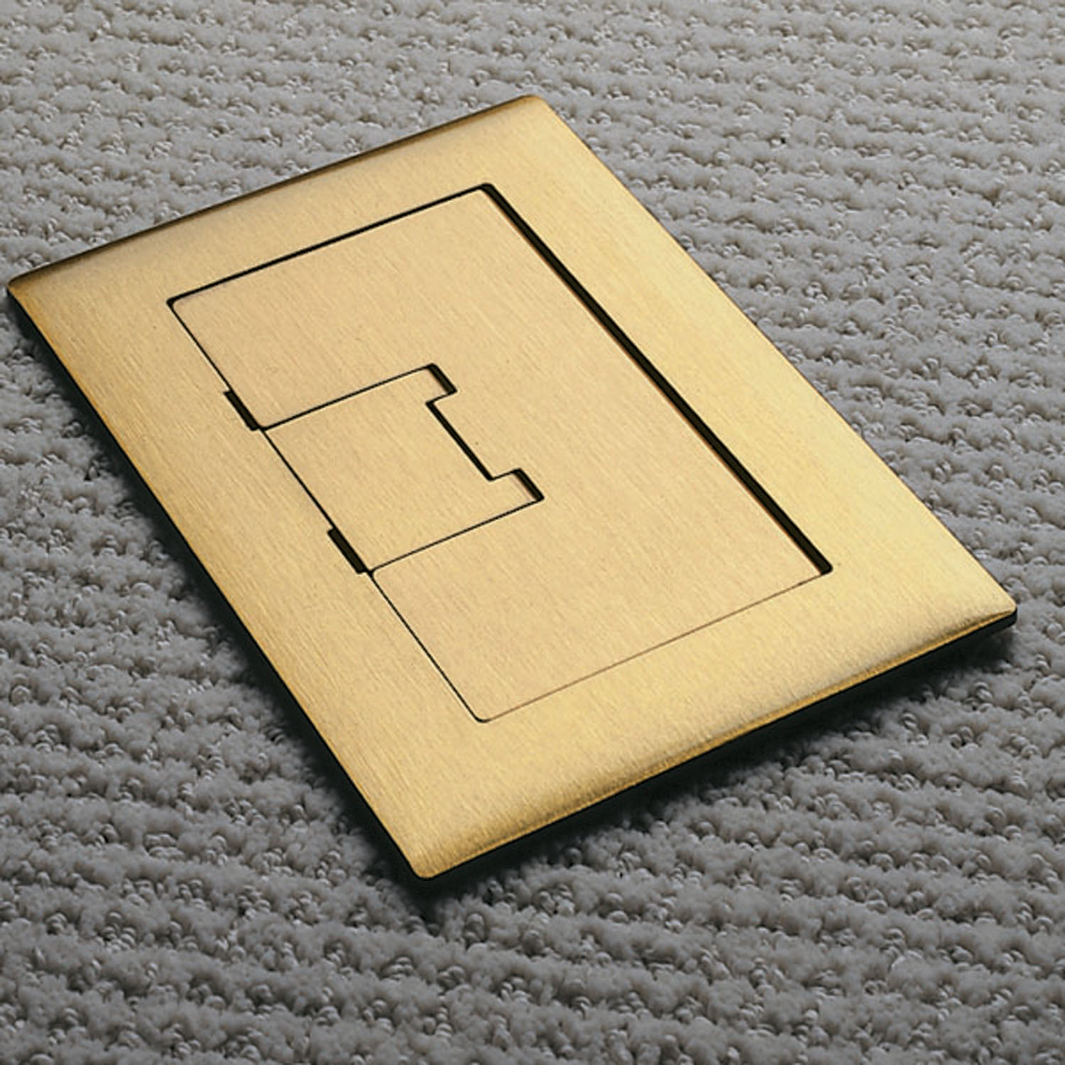 Product image for Carlon E9761BR 1-Gang Floor Box Cover, Brass