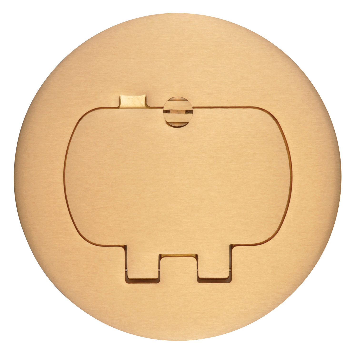 Product image for Carlon E97BR2 Two Door Duplex Brass Floor Box Cover