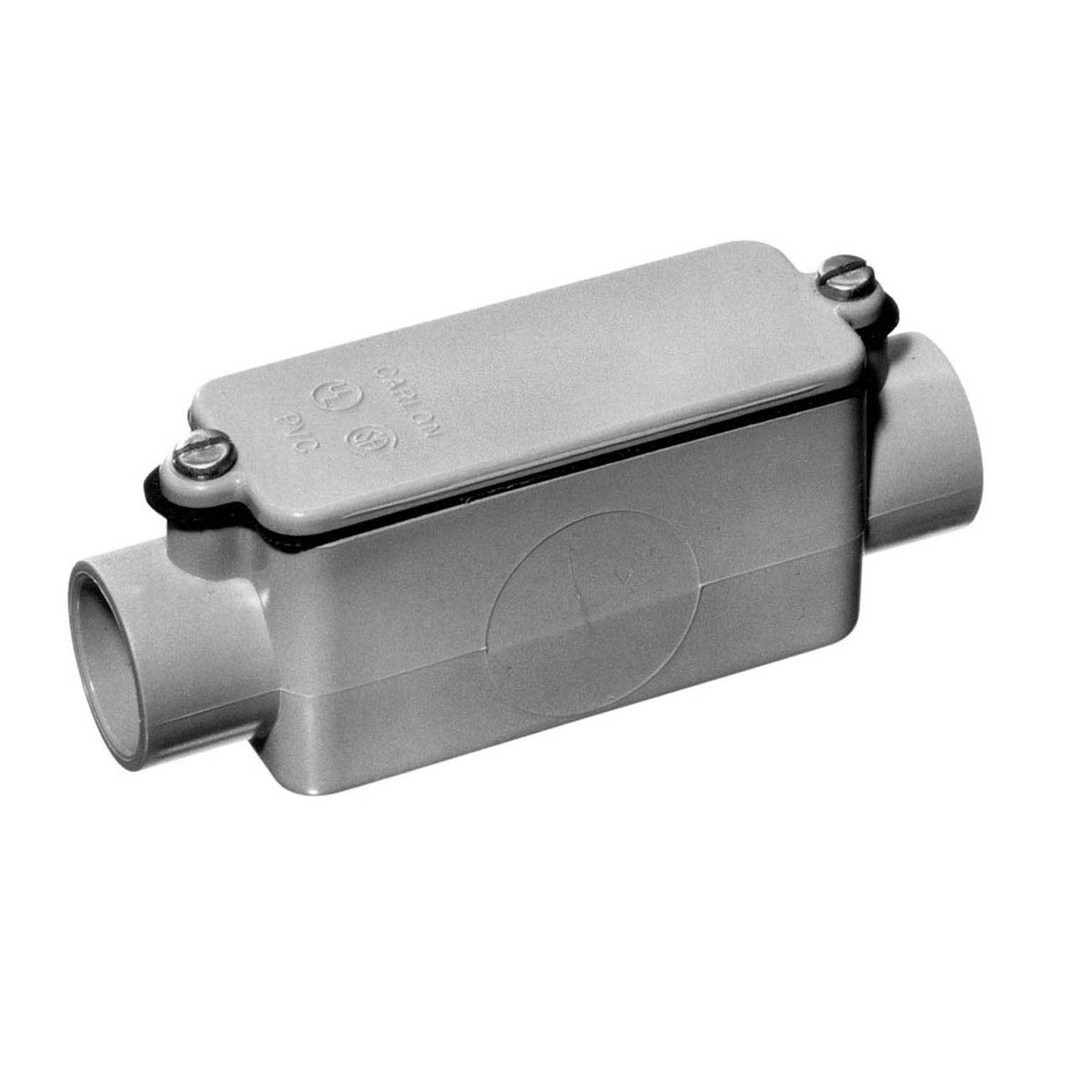 Product image for Carlon E987F 1" PVC Type-C Conduit Body w/ Gasket & Cover