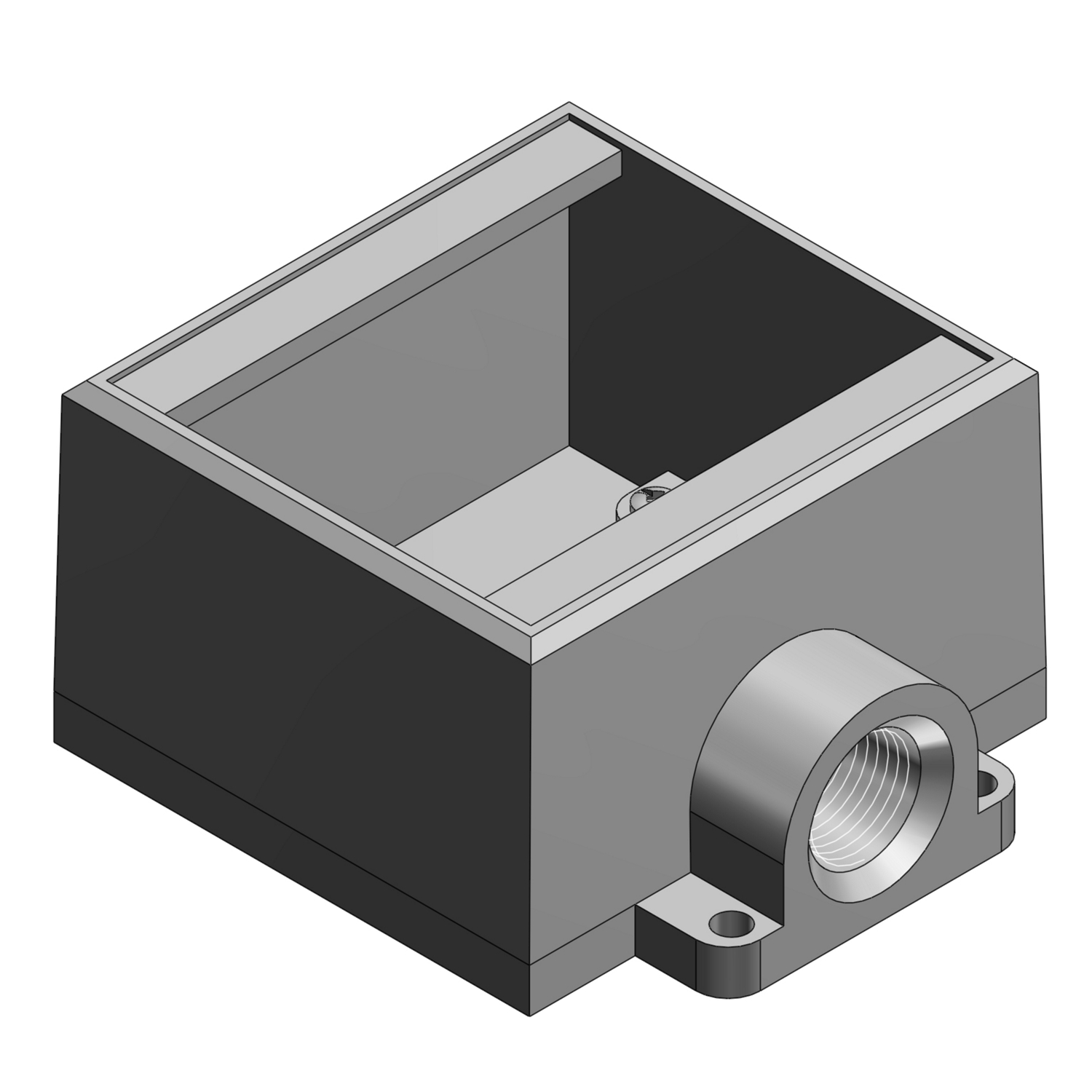 Product image for Thomas & Betts FD32-TB 1 Inch 2-Gang Iron D-End Device Box