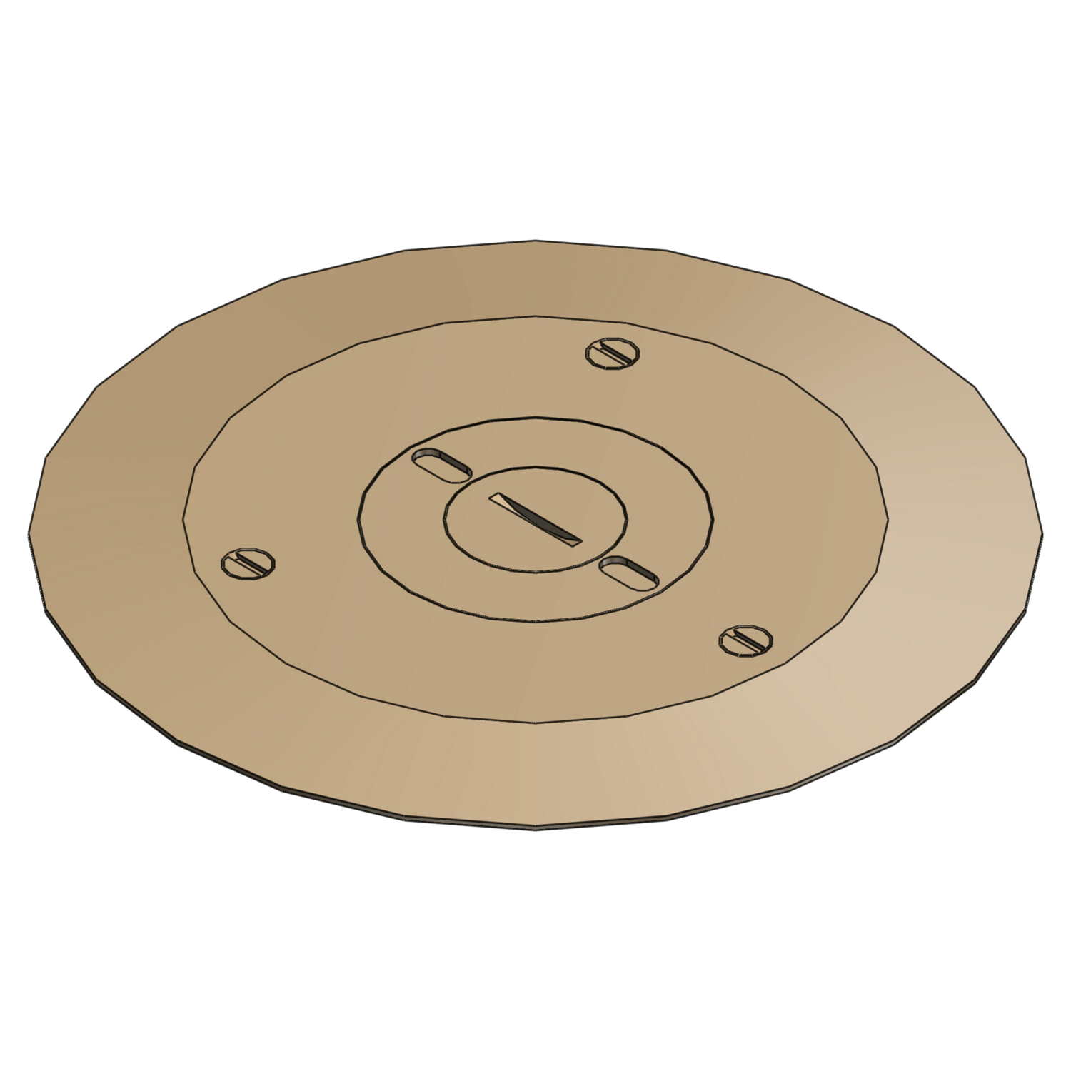 Product image for ABB FPT3/4-2CACP POKE THRU COVER WI