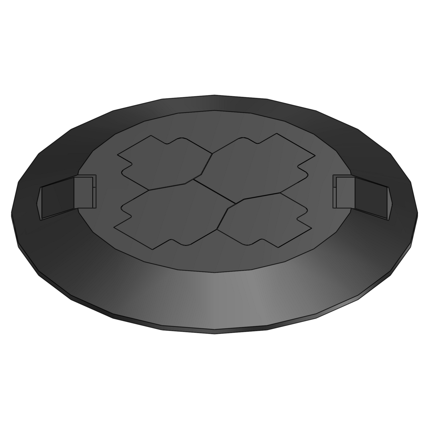 Product image for ABB FPT3-CVR-BLK 2X2 POKE-THRU COVE