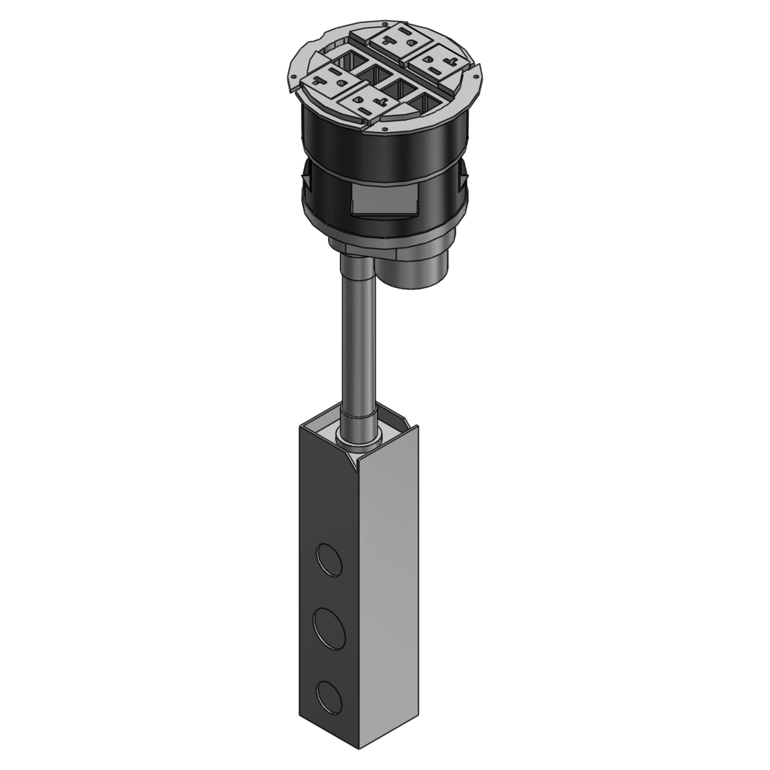 Product image for ABB FPT4-4P-4C 4IN POKE-THRU BASE -