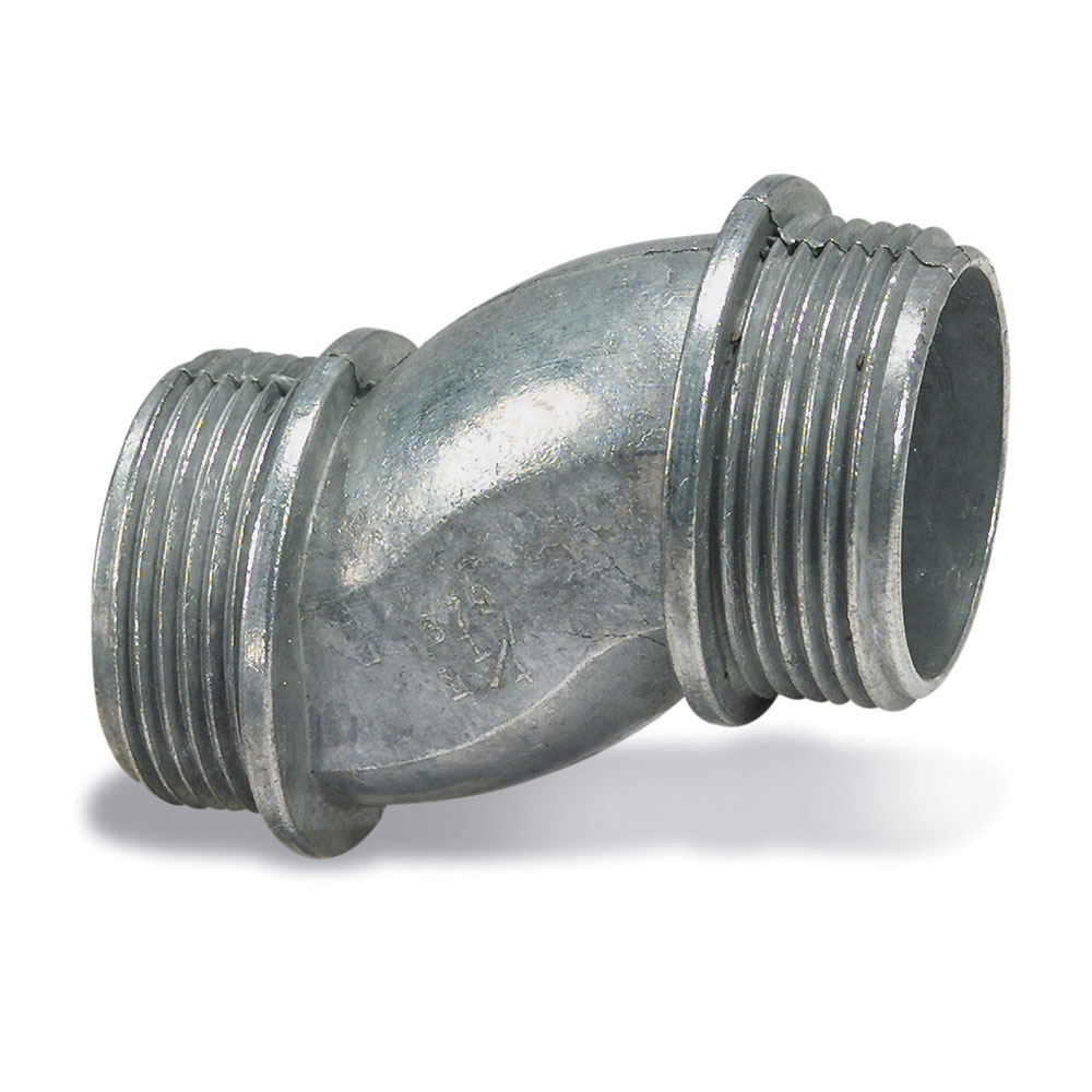 Product image for Steel City HO-224 1-1/4" Conduit Offset Nipple - 3/4" Offset - Die-Cast Zinc