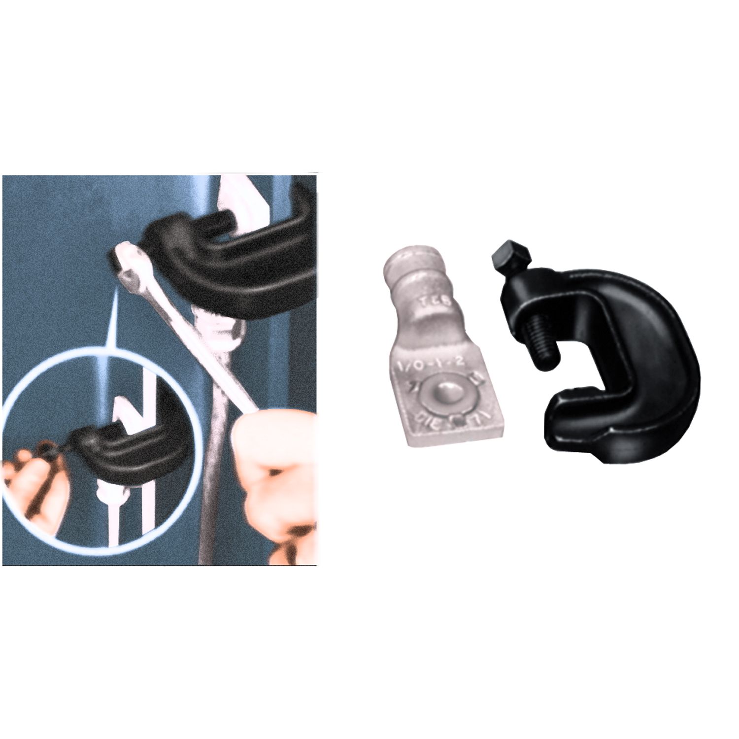 Product image for ABB IBG2-10 I BEAM GRND CLAMP CONN