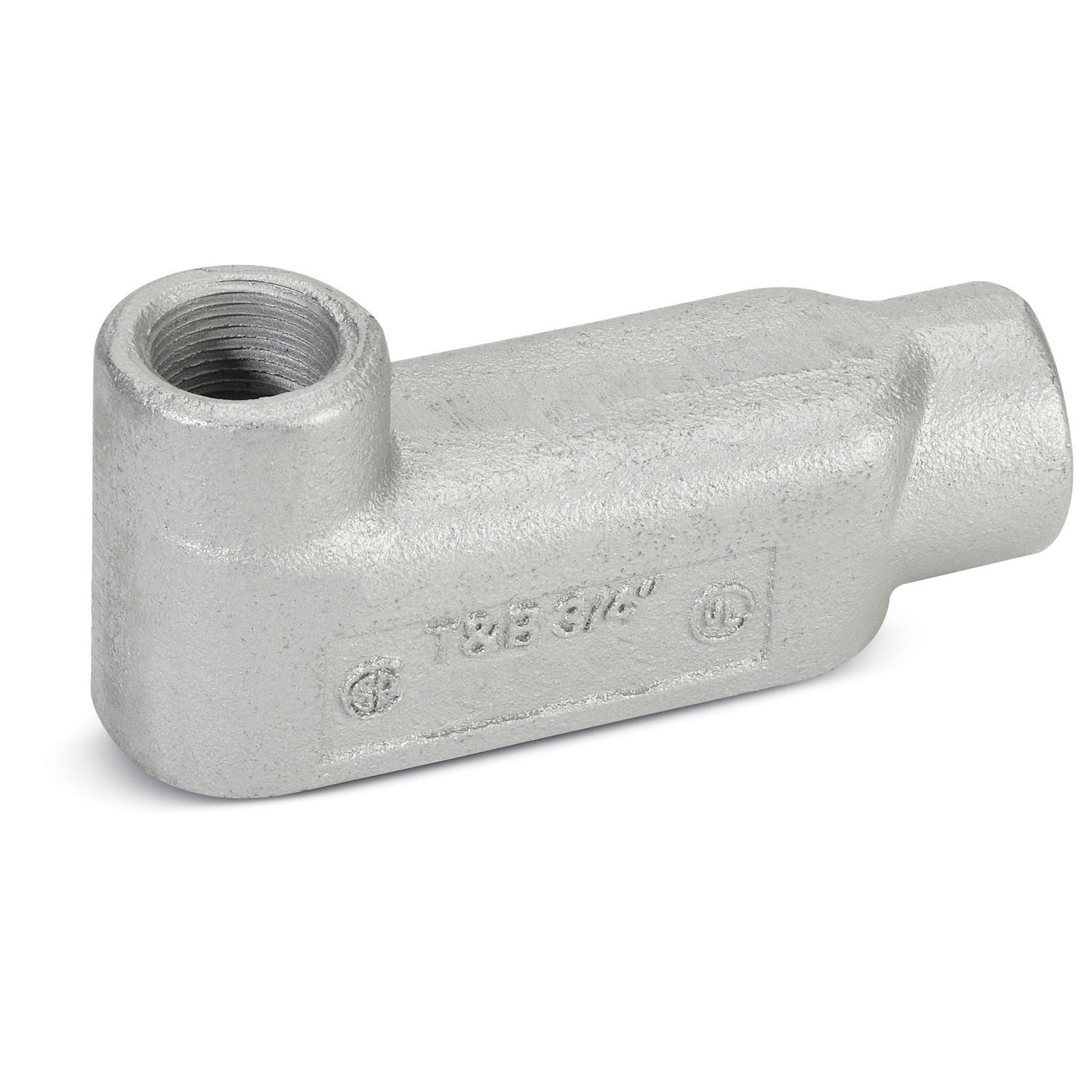 Product image for Thomas & Betts LB200MCG 2 Inch Zinc Plated Malleable Iron Type LB RIGID/IMC Conduit Body Cover and Gasket