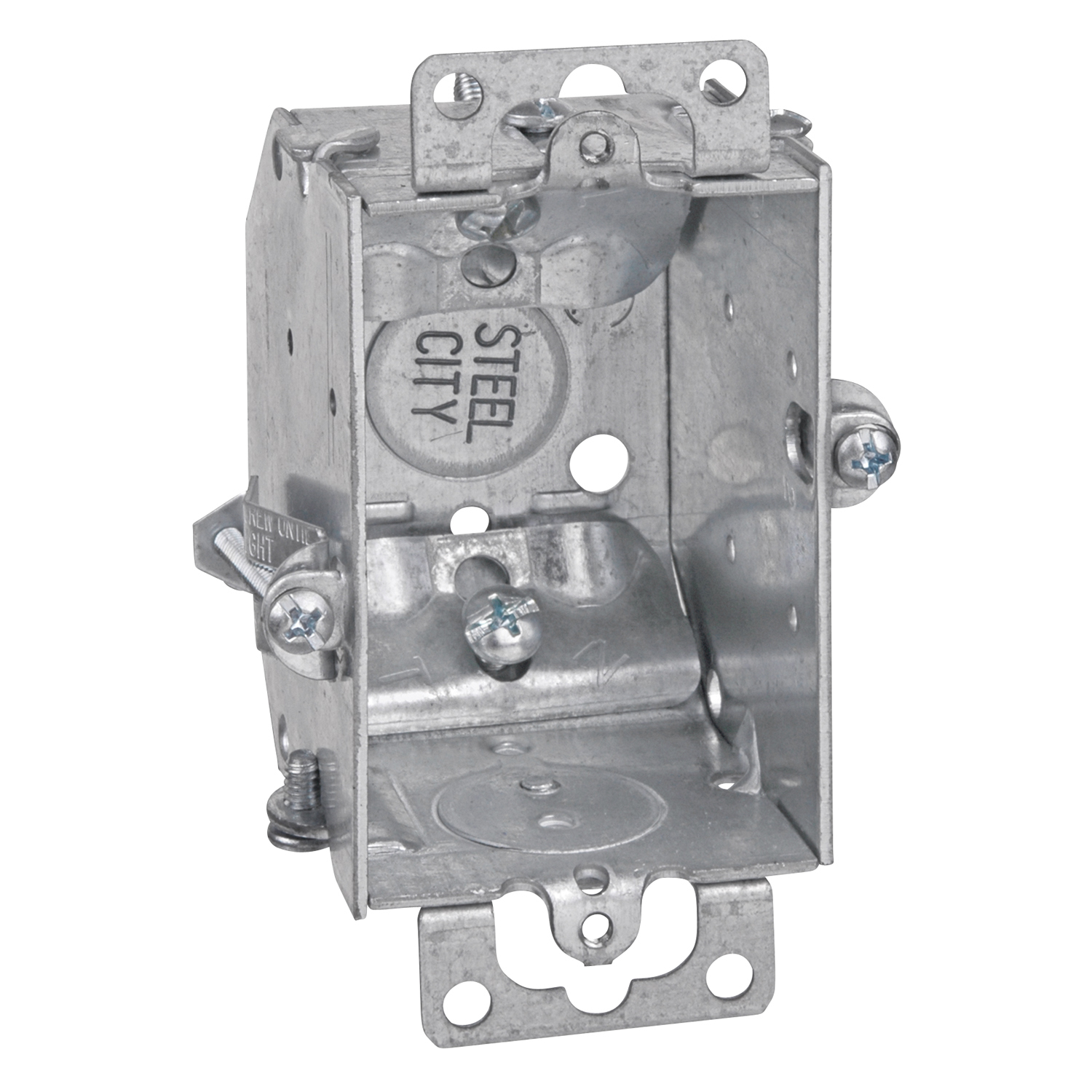 Product image for Steel City LCOWC 10.5cu.in Gangable Steel Switch Box with Ears and Clamp