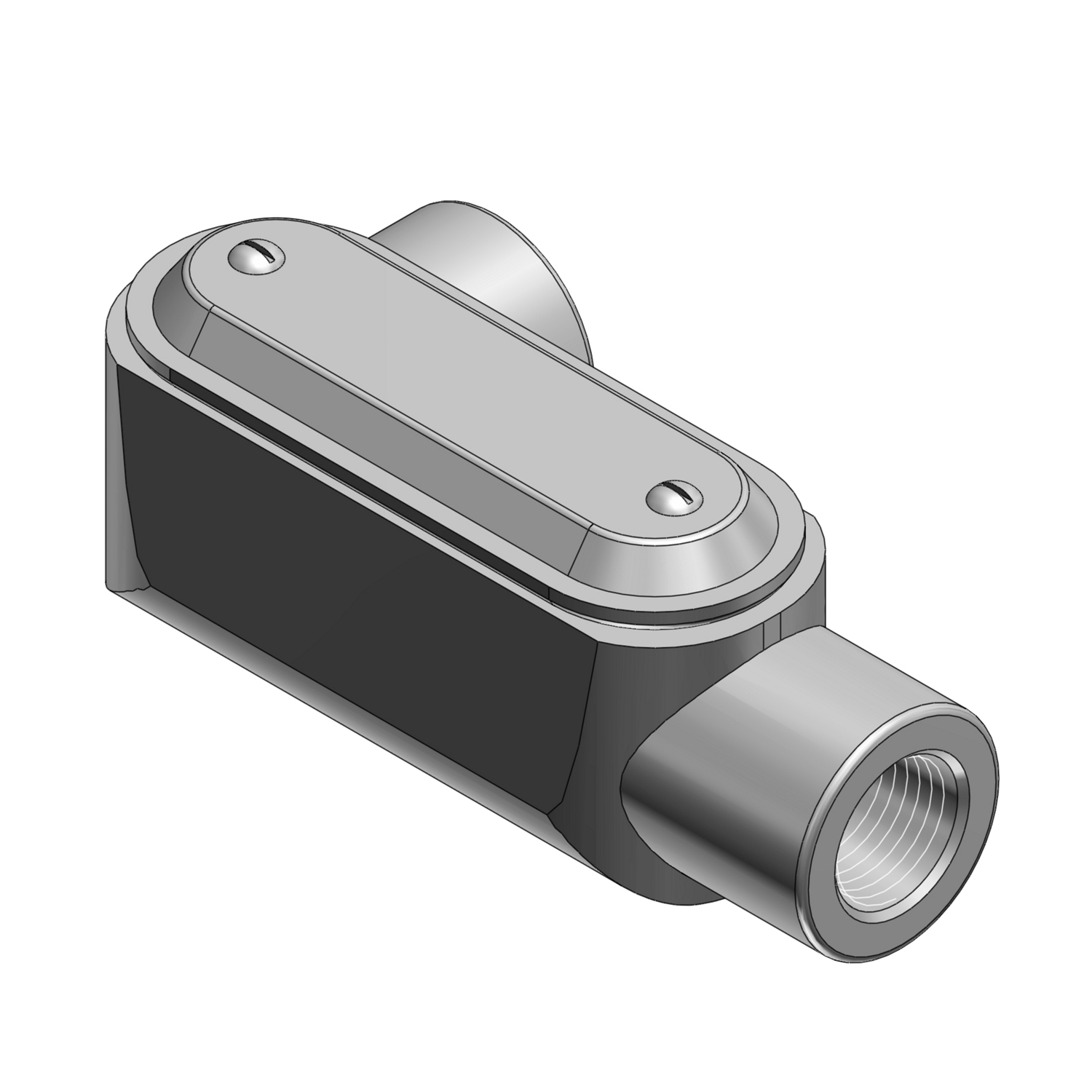 Product image for Thomas & Betts LL37CG-TB 1 Inch Form7 lb Shape Conduit Body, Cover and Gasket