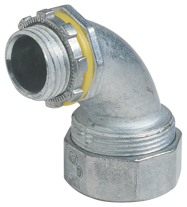 Product image for Steel City LT299 3-1/2 Steel City 90 Degree Liquid Tight Connector