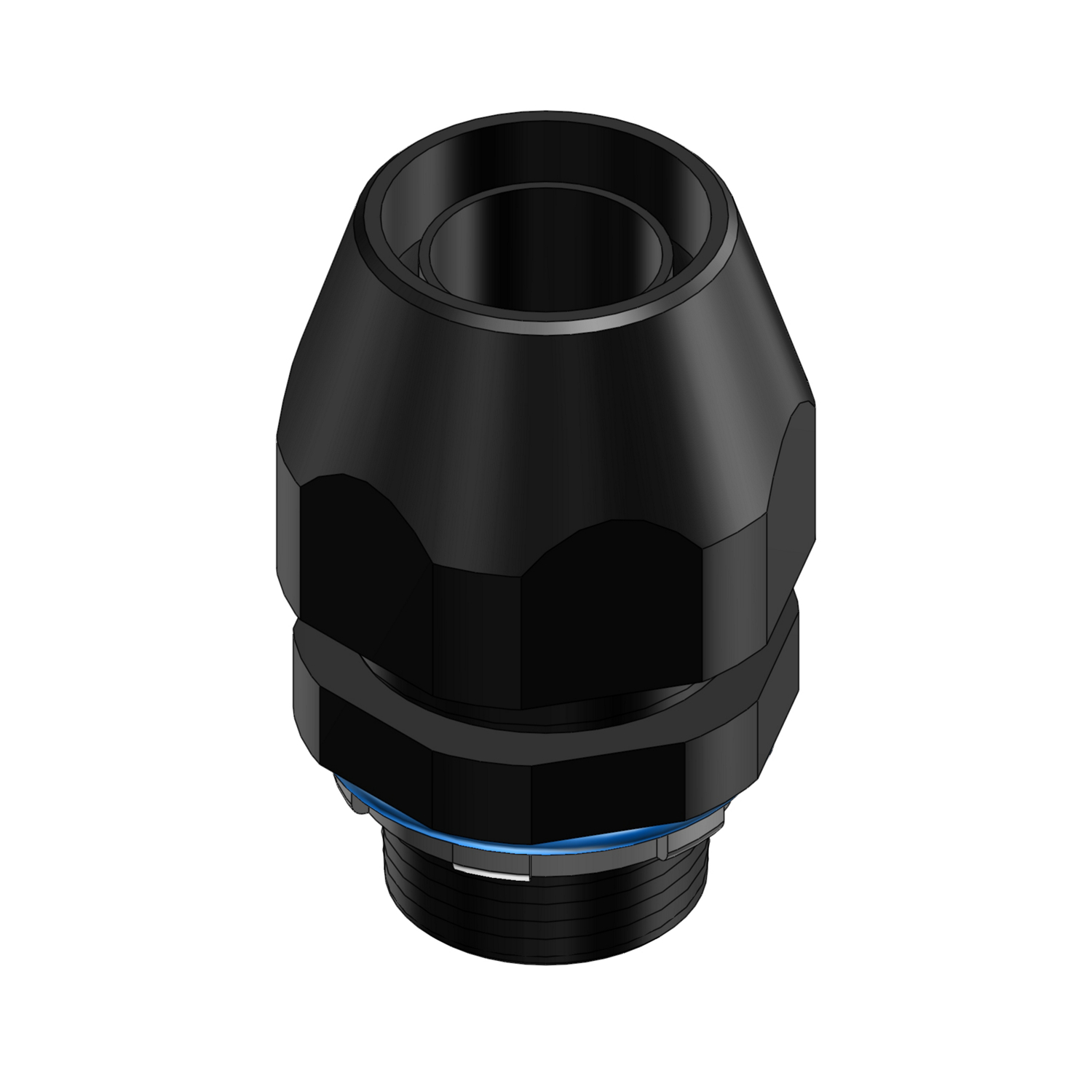 Product image for Thomas & Betts LT50PISO20 1/2 Inch Straight Metric Plastic Connector