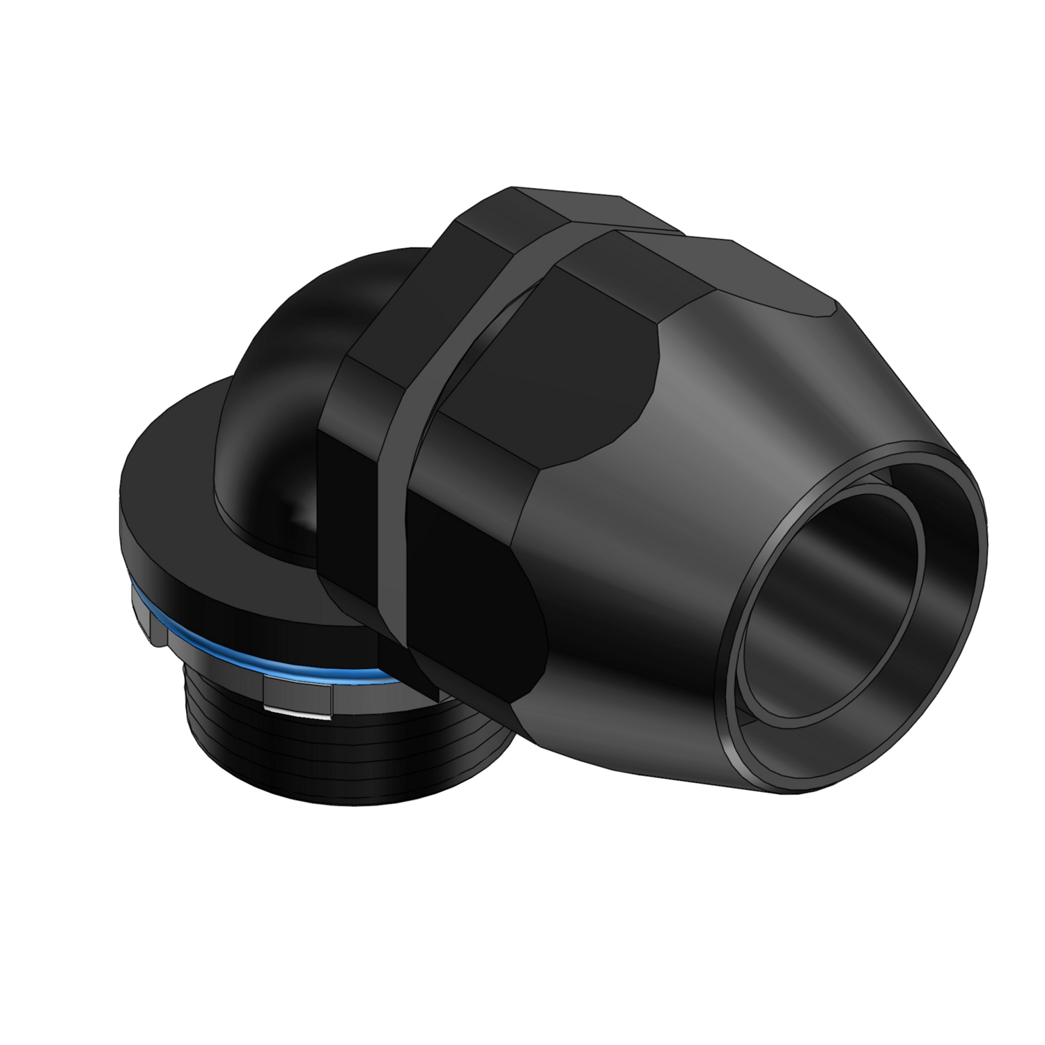 Product image for Thomas & Betts LT9100P 1" BULLET 90deg Liquidtight Connector, Non-Metallic