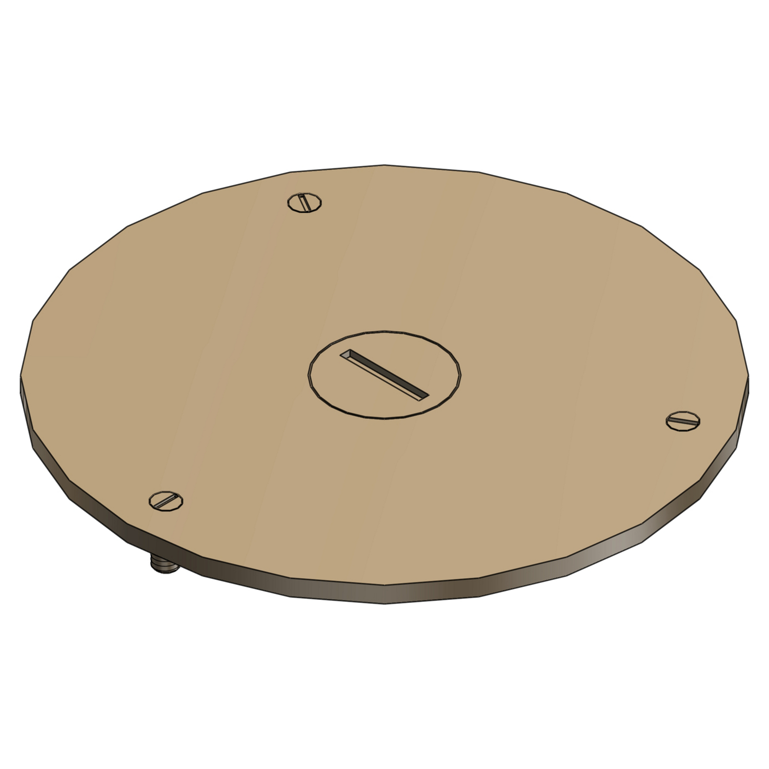 Product image for Steel City P-67-1/2 Brass Cover Plate