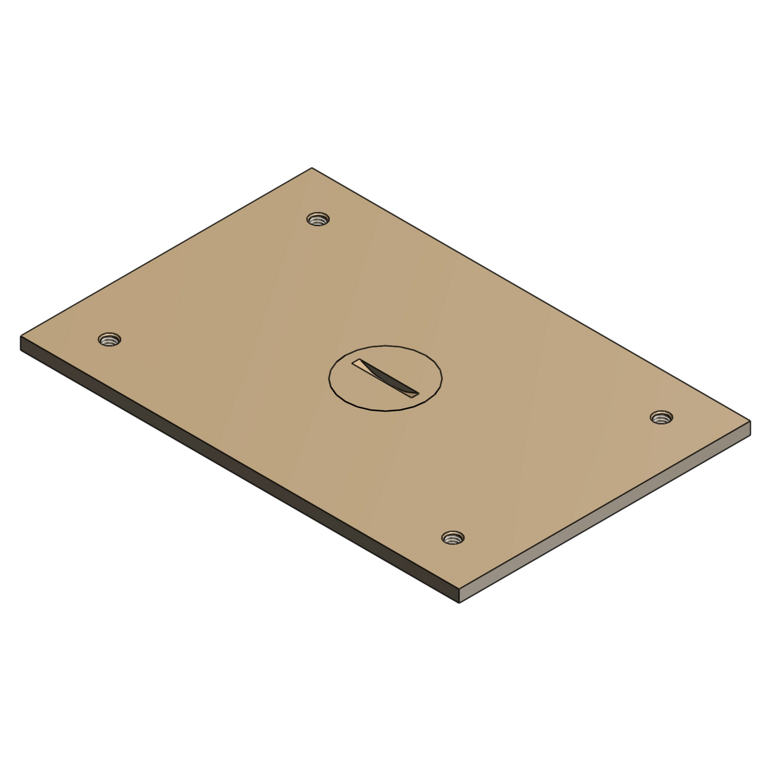 Product image for Steel City P-64-1/2 Brass Cover Plate