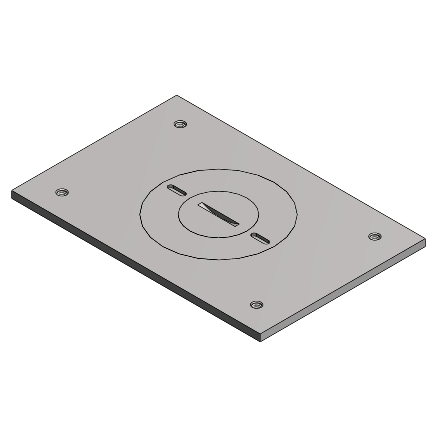 Product image for ABB P 64 3/4 2 AL CVR PLT 3/4IN AND
