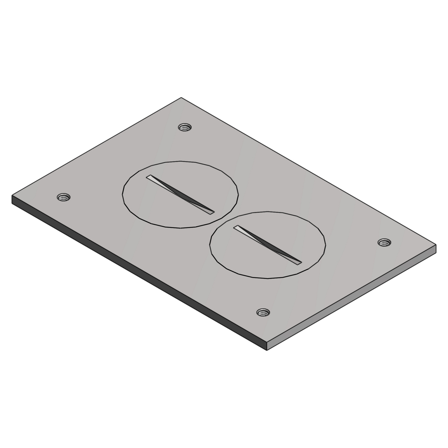 Product image for Steel City P-64-DU-AL Aluminum Cover Plate