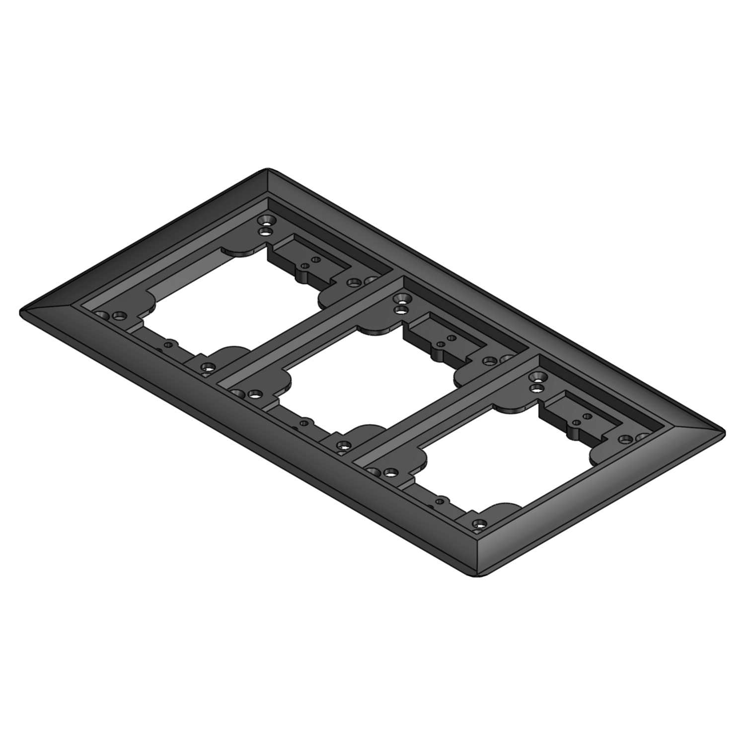 Product image for ABB P64P-3G-CP-BLK BLK 3 GANG CARPE