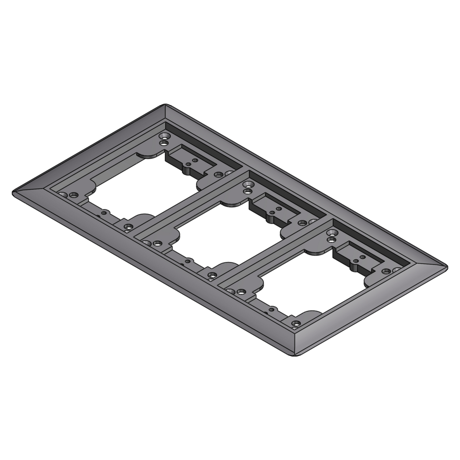 Product image for ABB P64P-3G-CP-GRY GRY 3 GANG CARPE