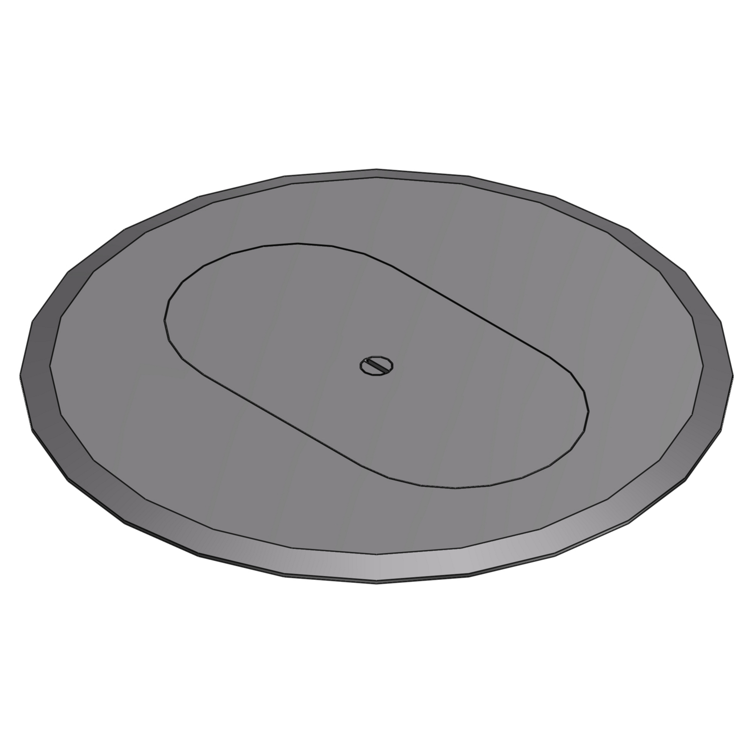 Product image for Steel City P-68-DRC-GRY Gray Duplex Receptacle Floor Box Cover Plate