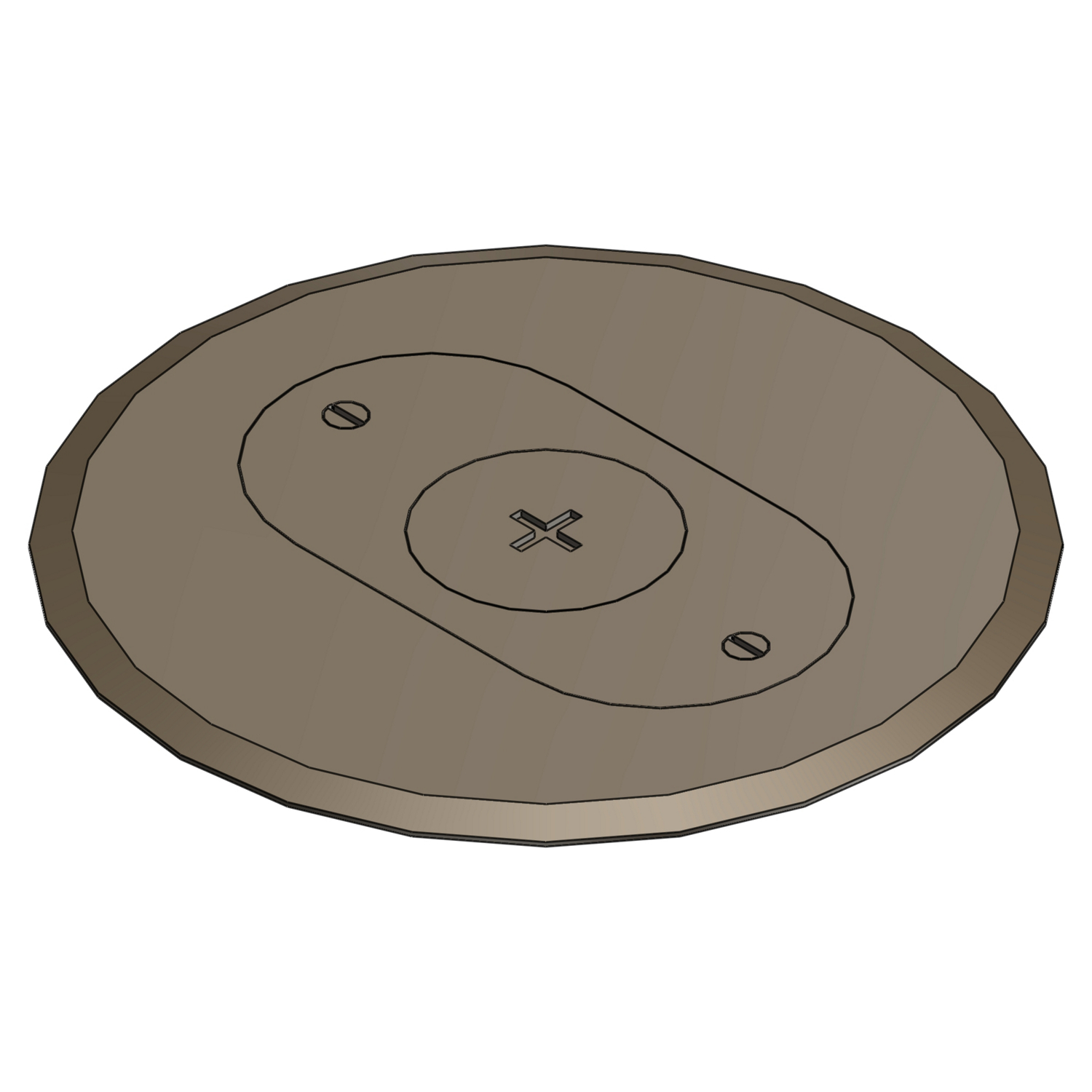 Product image for Steel City P-68-FSC-BRN 68 Brown Non-Metallic 6 x 1 Inch Floor Box Carpet Plate