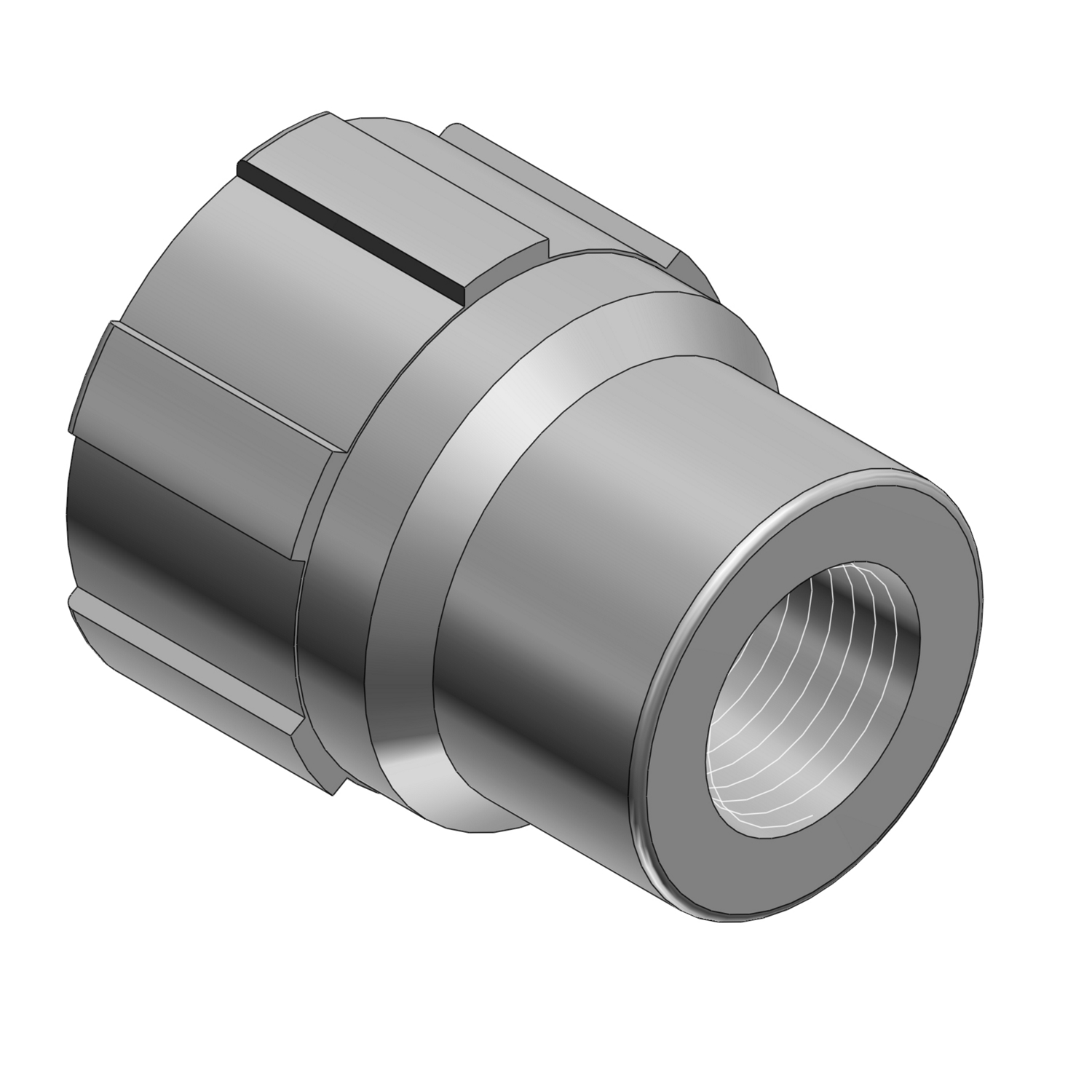 Product image for Thomas & Betts REC21-TB 3/4" x 1/2" Rigid Conduit Reducing Coupling, Iron