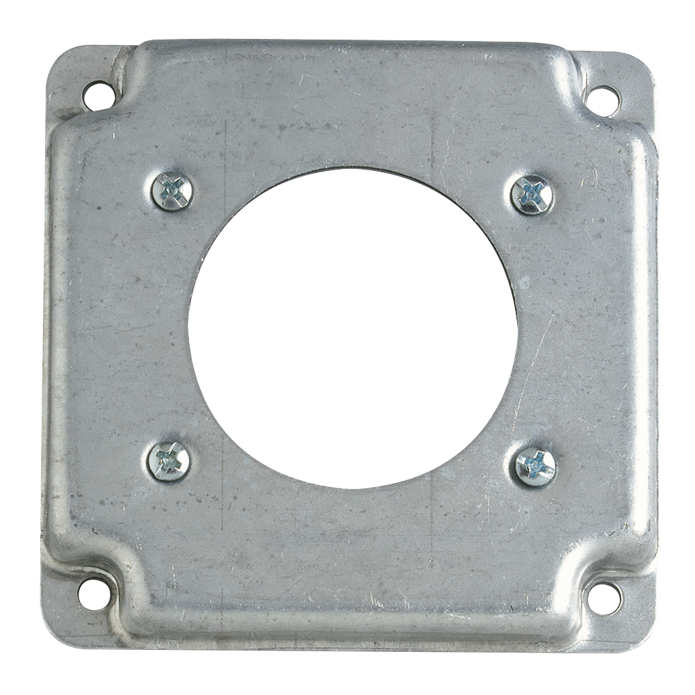 Product image for Steel City RS13 4" Steel Square Surface Cover, Dryer/Range Receptacle, 1/2" Deep, Steel