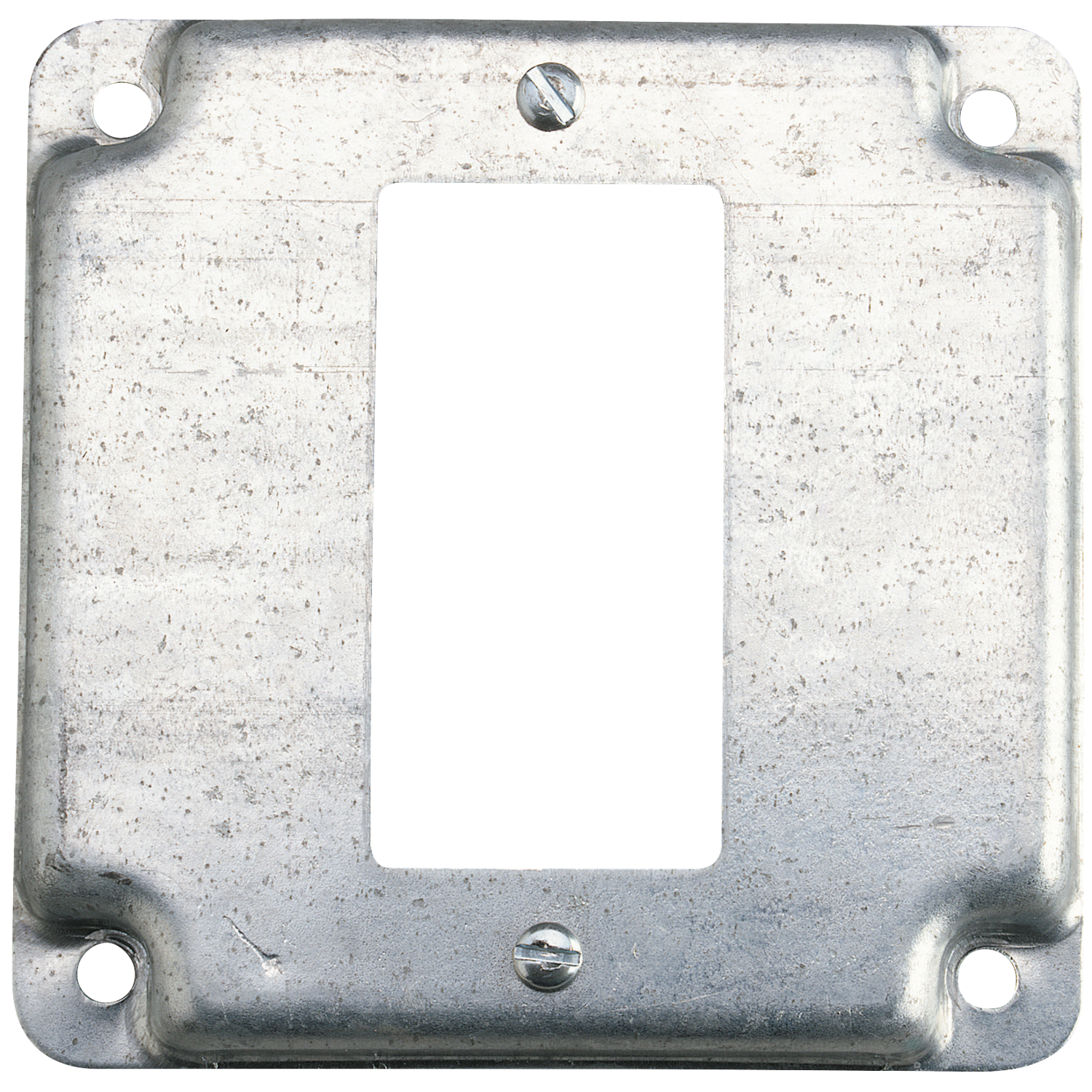 Product image for Steel City RS16-CC 4" Steel Square Surface Cover, GFCI Receptacle, 1/2" Deep, Steel