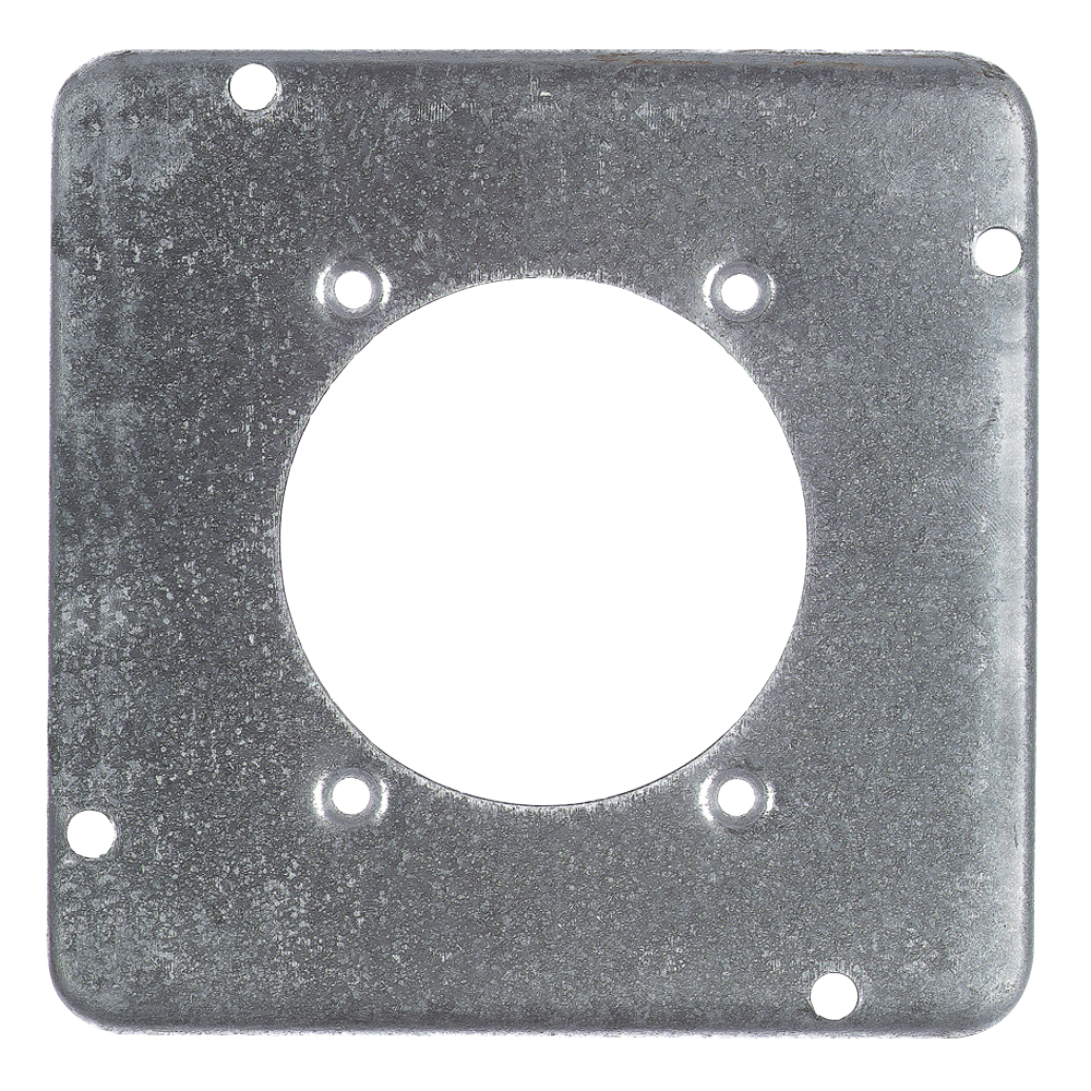 Product image for Steel City RSL-14 4-11/16 Square 2-15/32 Single Receptacle Steel Cover
