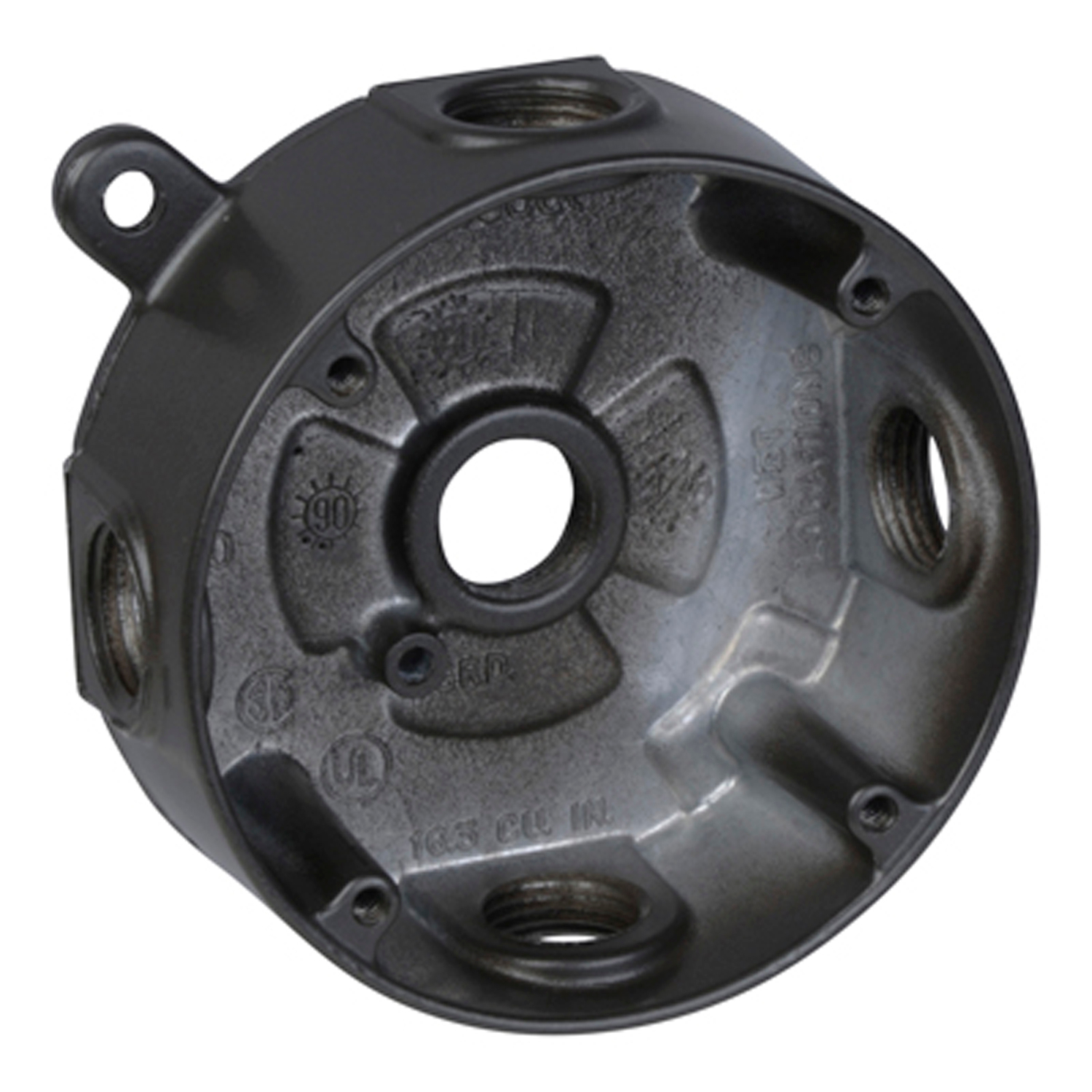 Product image for Red Dot DS-47-BR 5-Hole 1/2 Inch Shrink Wrap Bronze Round Box