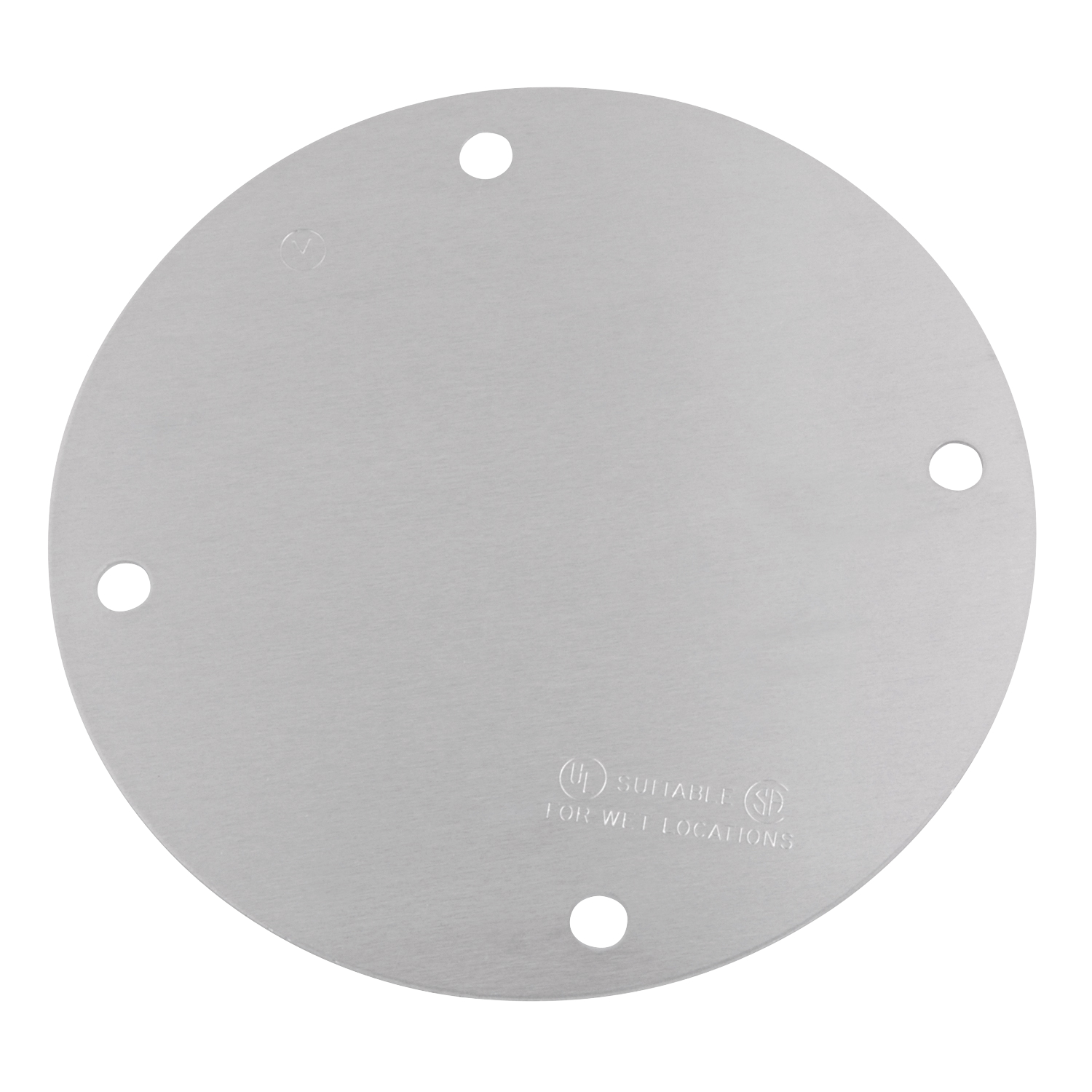 Product image for Red-Dot SS-B 4-1/8" Round Blank Weatherproof Cover, Gasket & Screws - Silver