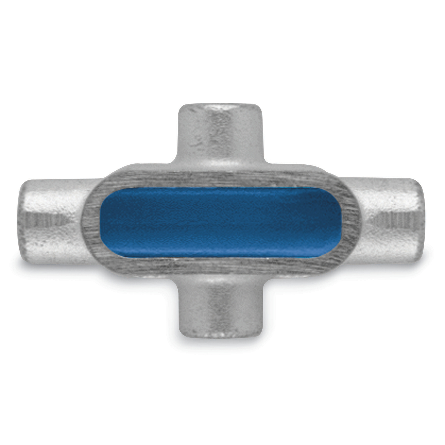 Product image for Thomas & Betts T58 1-1/2" T-Shape Conduit Body w/ BlueKote® Internal Coating, Form-8
