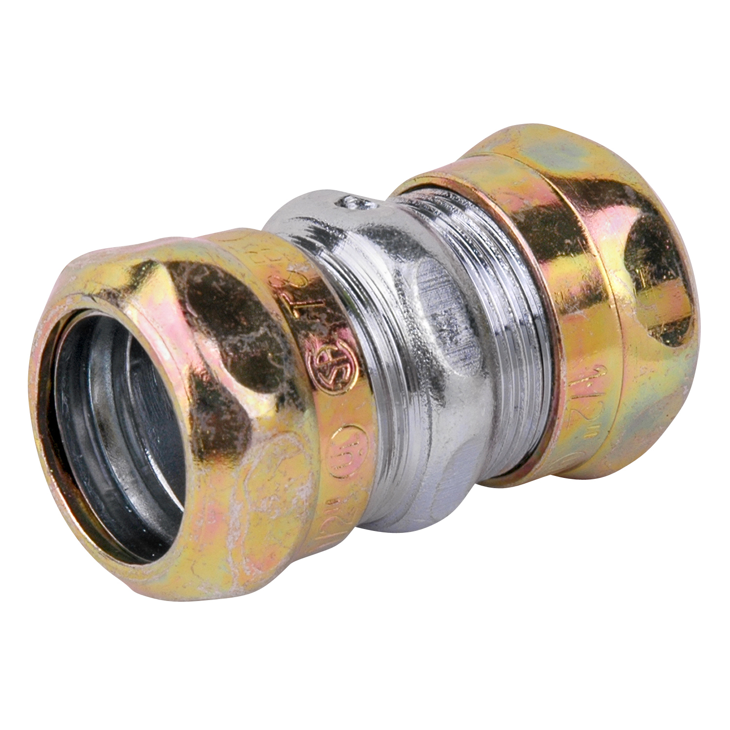 Product image for Steel City TK1110A-RT 4" EMT Compression Coupling, Steel - Raintight