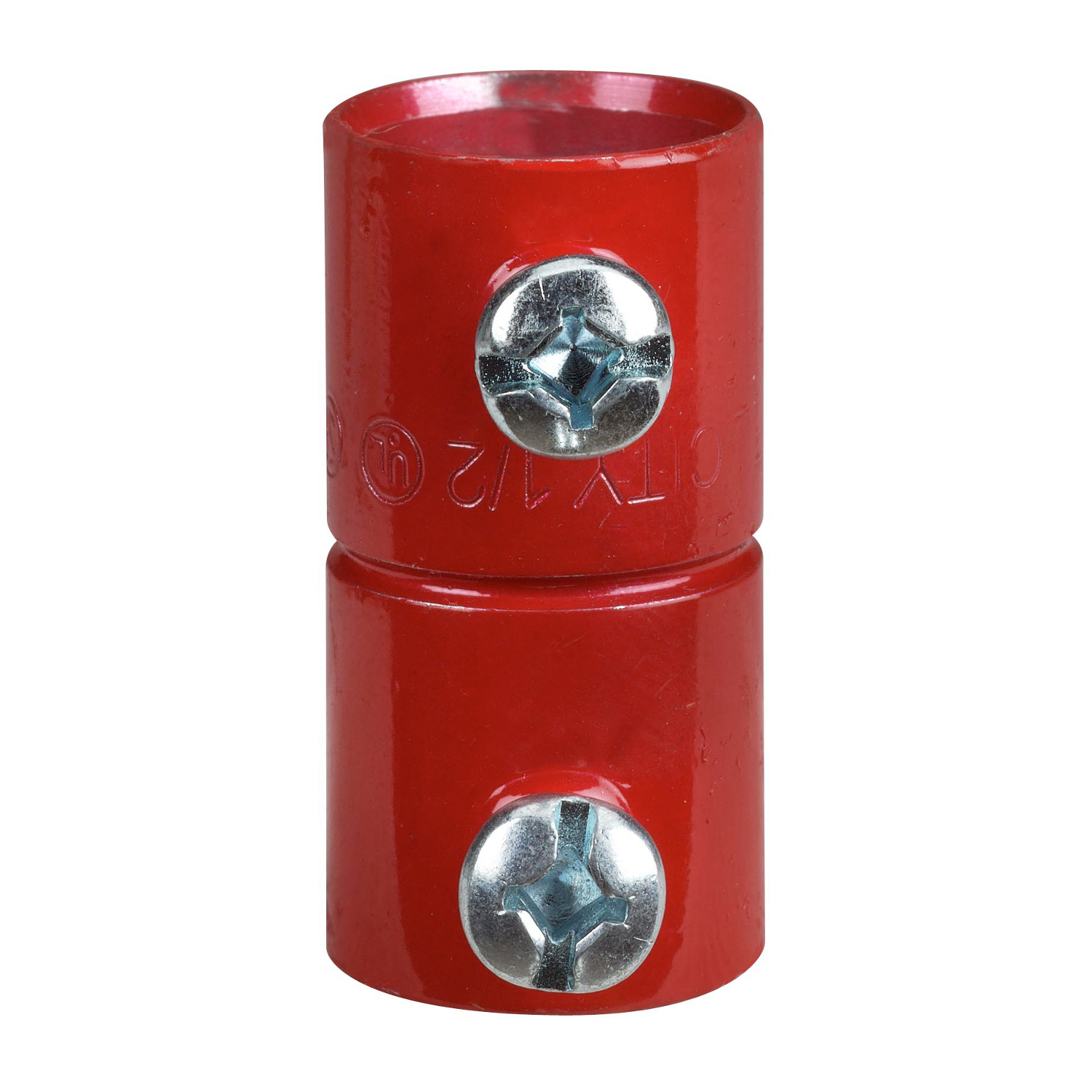 Product image for Steel City TK121A-FA 1/2" EMT Set Screw Coupling, Steel - RED Fire Alarm
