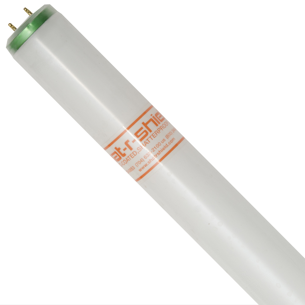 Product image for Shat-R-Shield 30028 48 Inch 40 W 90 CRI 6500 K 2325 Lumen Medium Bi-Pin T12 Copolymer Coated Linear Fluorescent Lamp